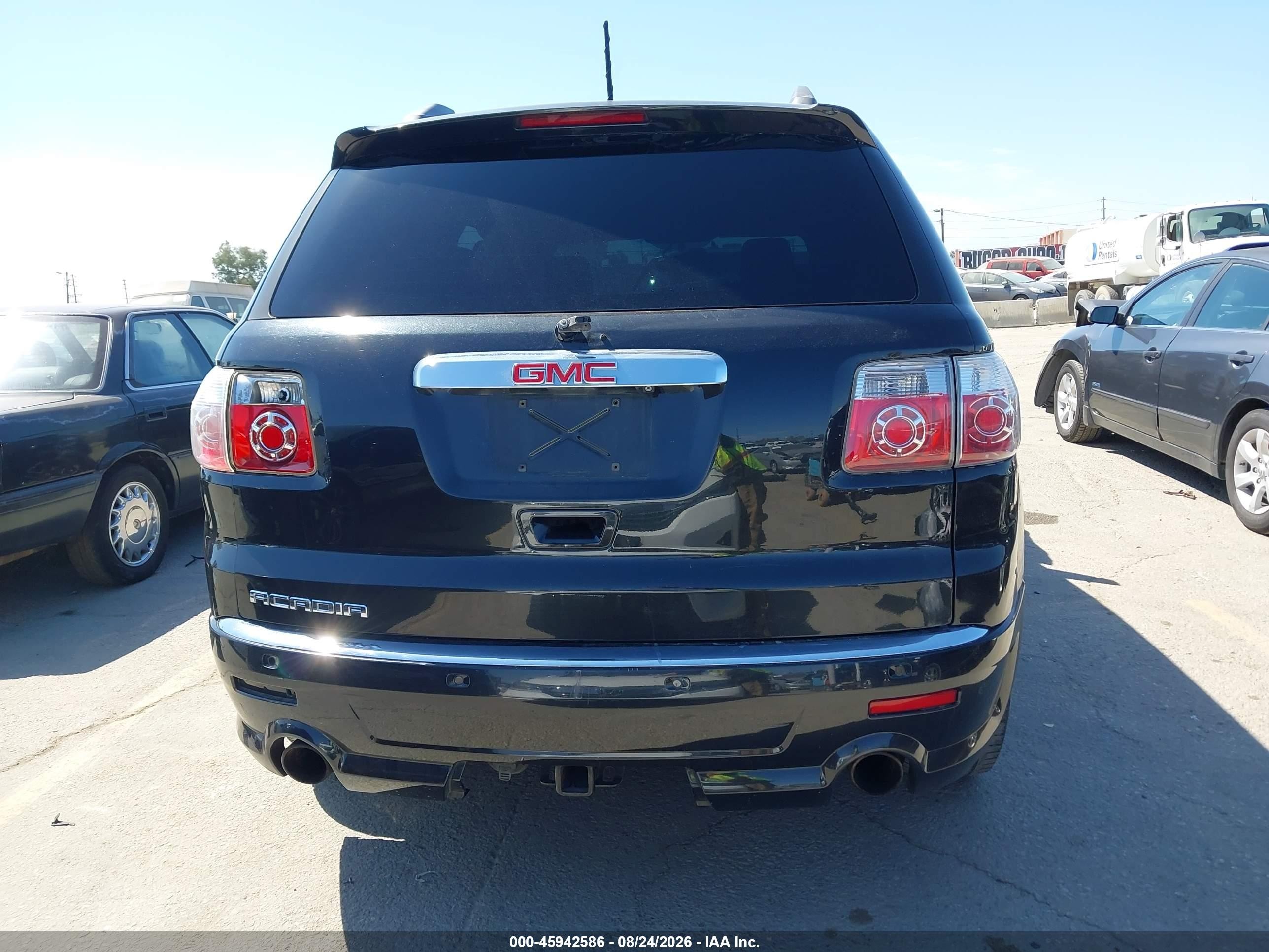 2012 Gmc Acadia Denali Black vin: 1GKKRTED8CJ408602