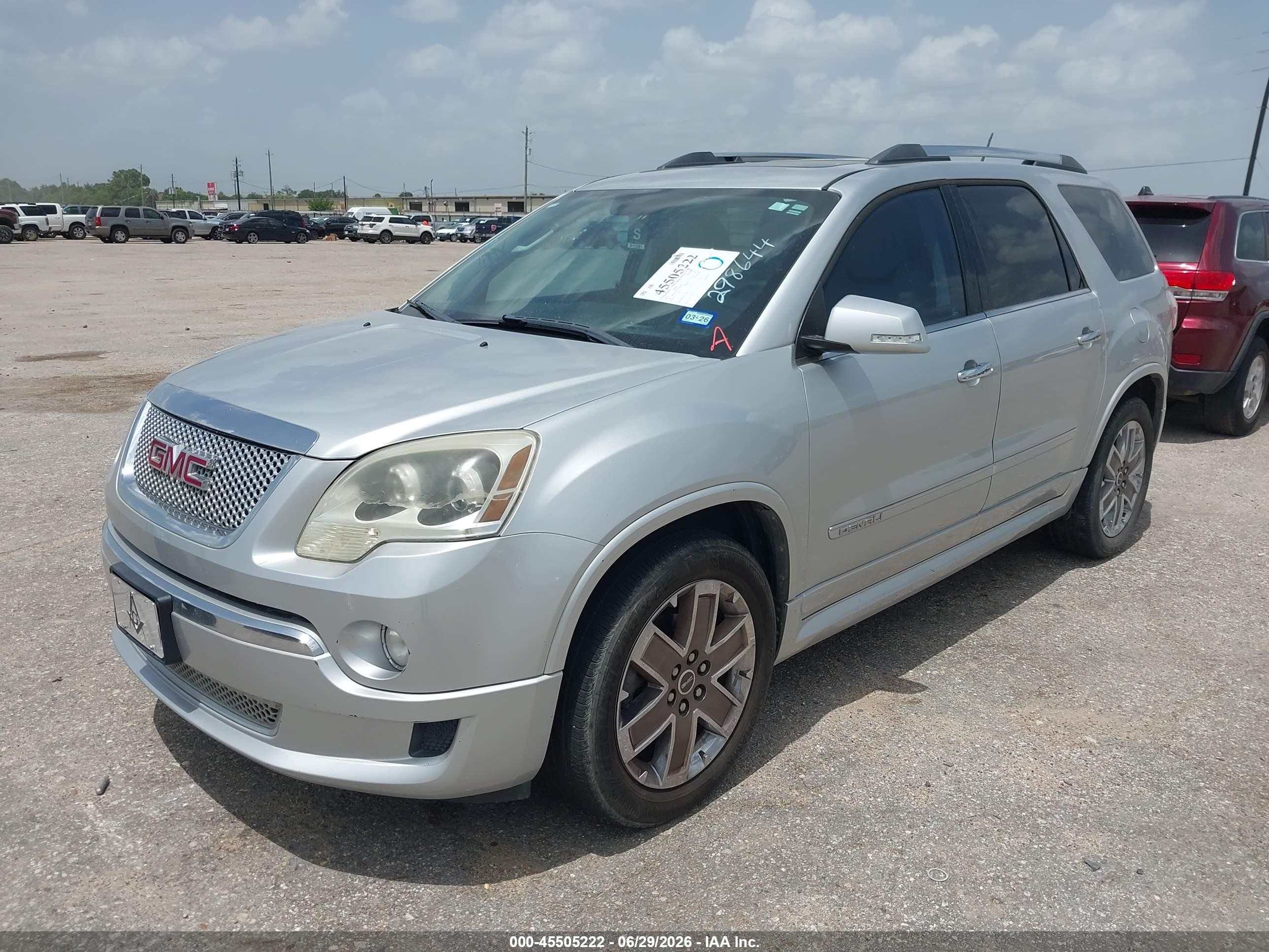2012 Gmc Acadia Denali Silver vin: 1GKKRTED9CJ298644