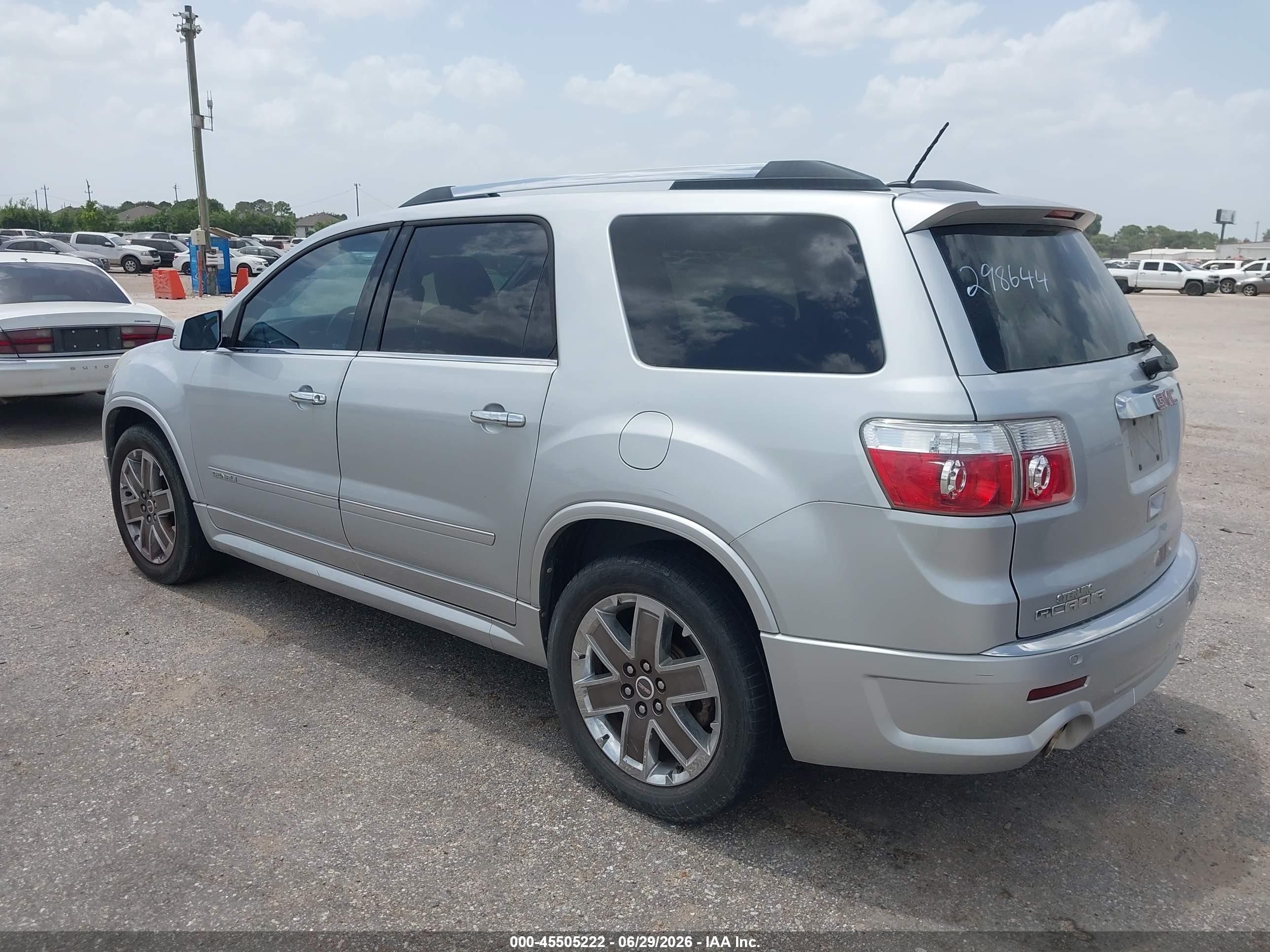2012 Gmc Acadia Denali Silver vin: 1GKKRTED9CJ298644