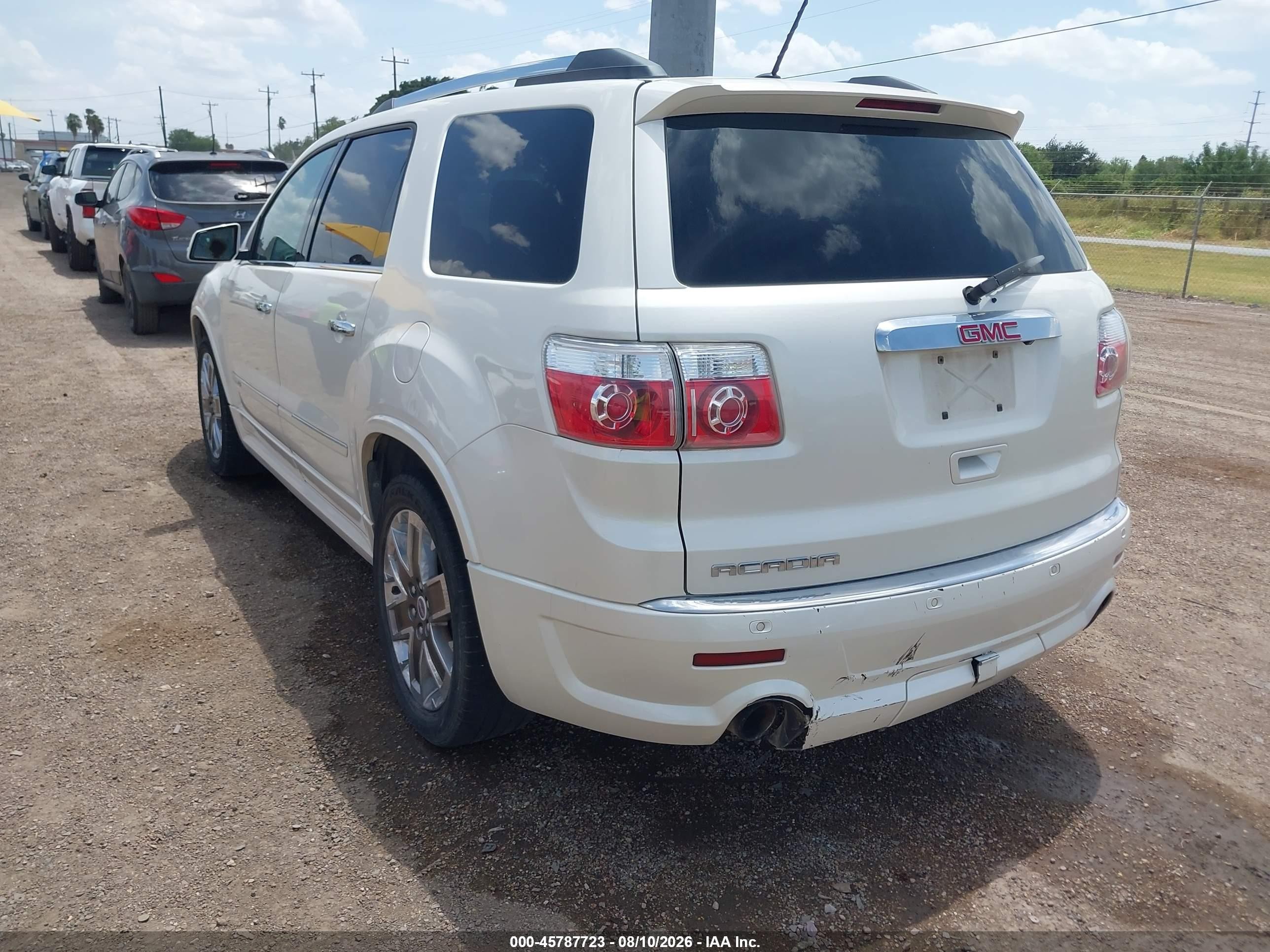 2012 Gmc Acadia Denali Белый vin: 1GKKRTED9CJ333442