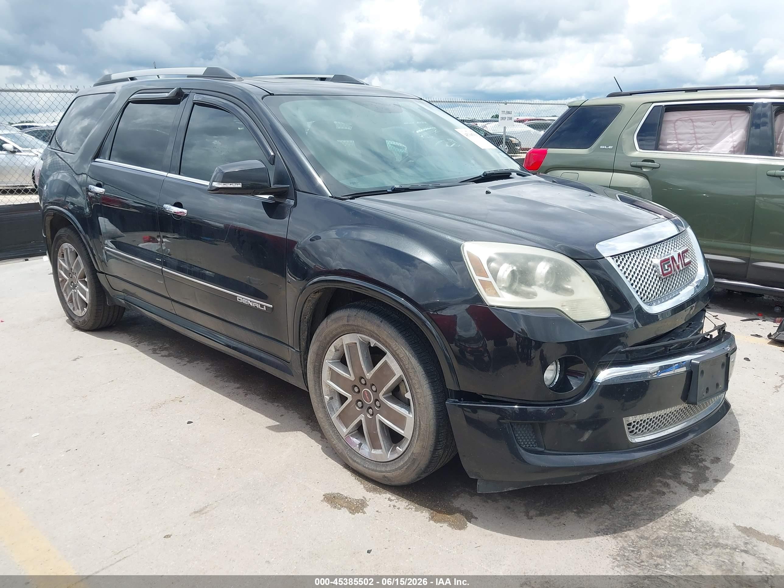 2011 Gmc Acadia Denali Black vin: 1GKKRTEDXBJ348885