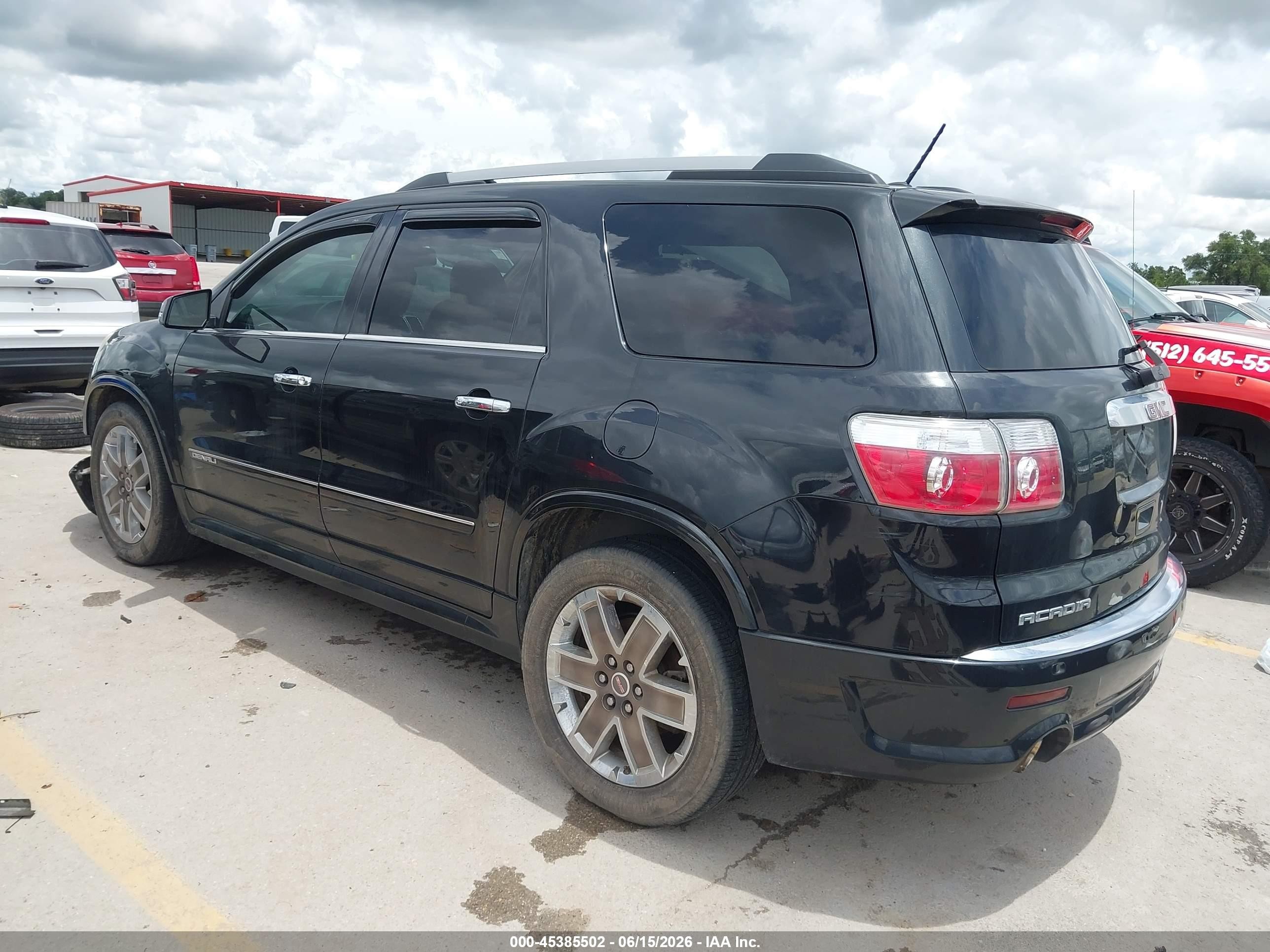 2011 Gmc Acadia Denali Black vin: 1GKKRTEDXBJ348885