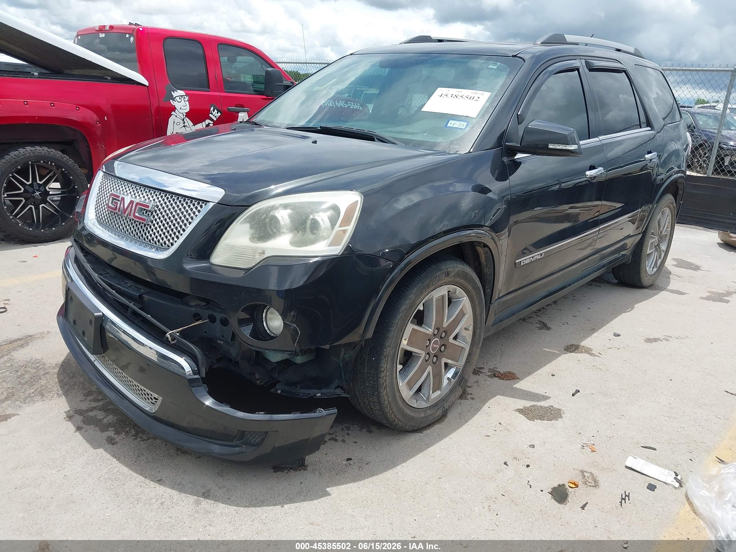 2011 Gmc Acadia Denali Black vin: 1GKKRTEDXBJ348885