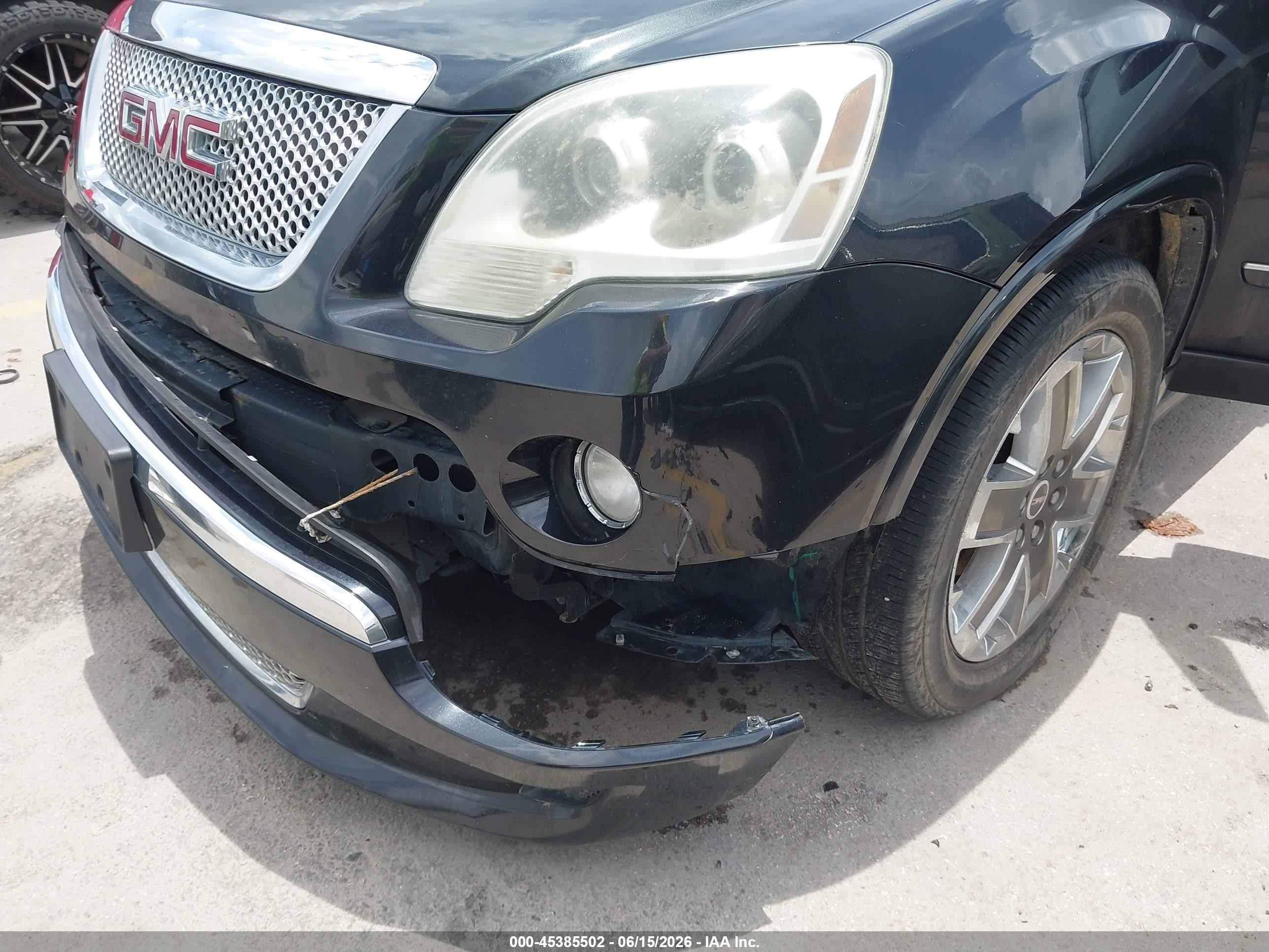 2011 Gmc Acadia Denali Black vin: 1GKKRTEDXBJ348885