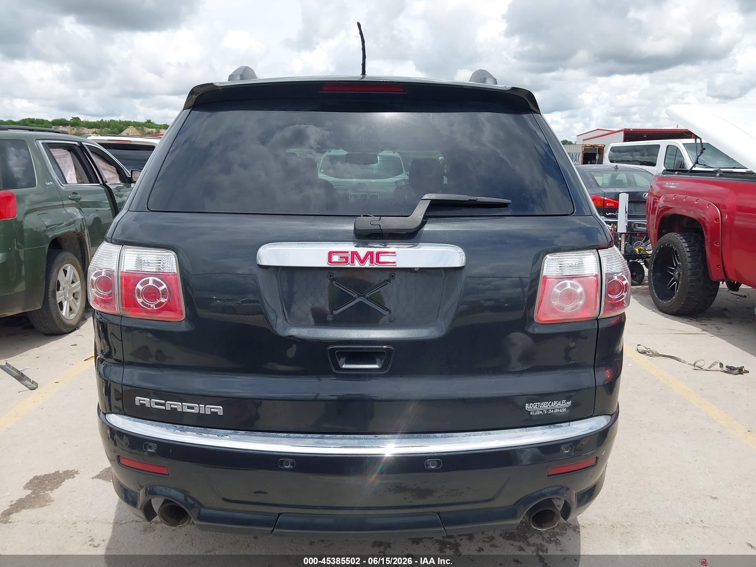 2011 Gmc Acadia Denali Black vin: 1GKKRTEDXBJ348885