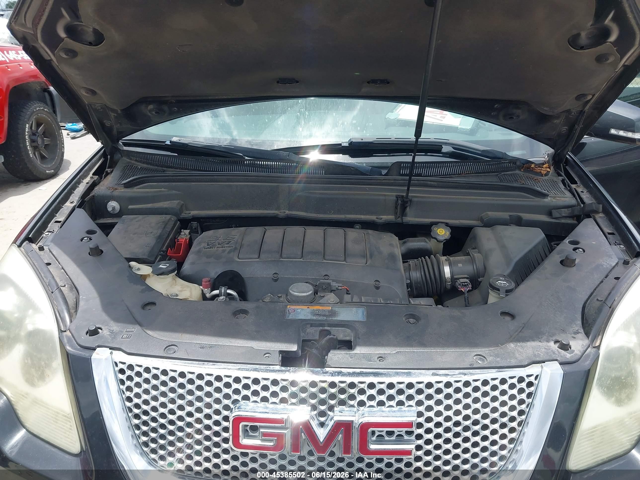 2011 Gmc Acadia Denali Black vin: 1GKKRTEDXBJ348885