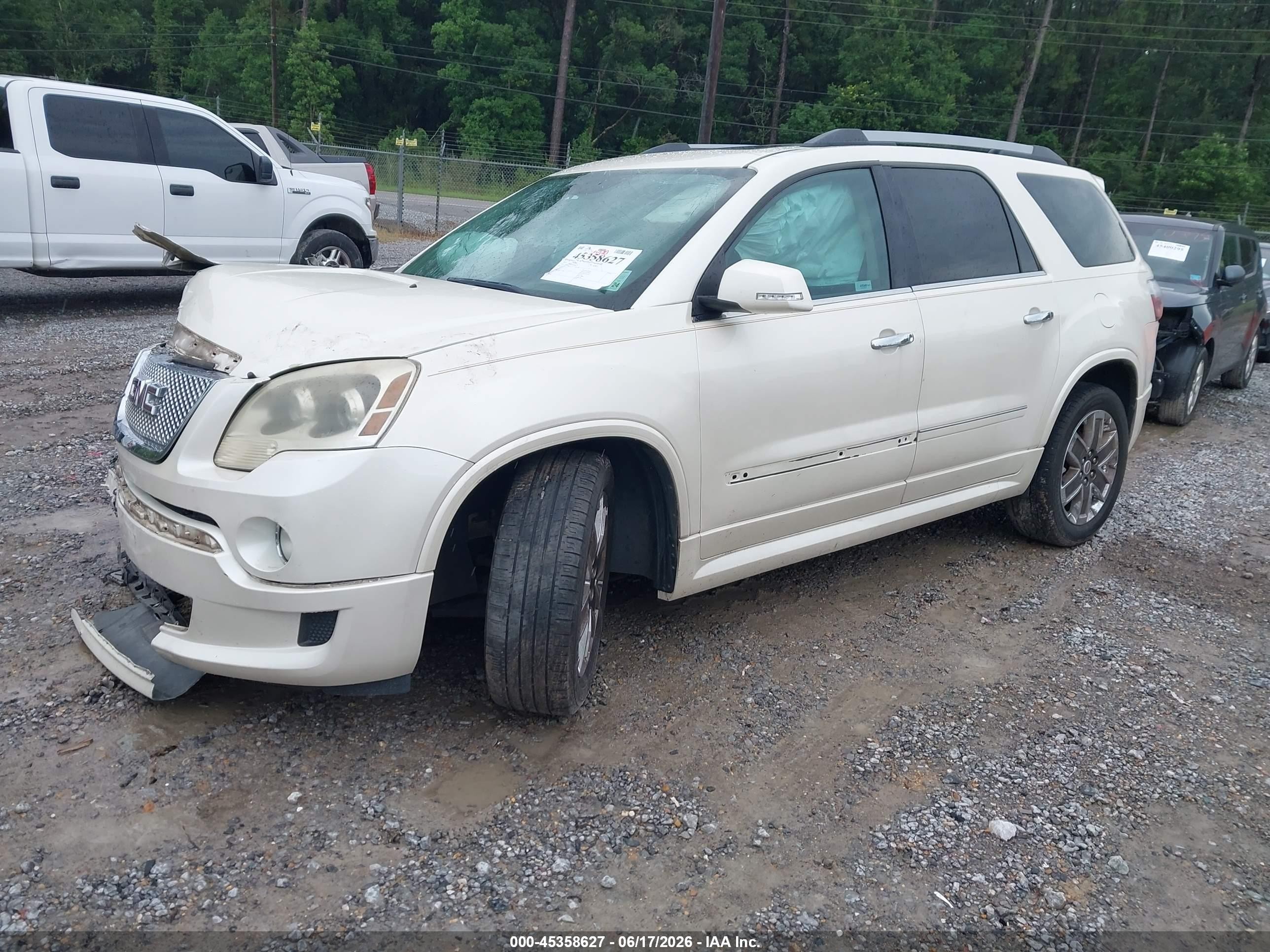 2011 Gmc Acadia Denali Белый vin: 1GKKRTEDXBJ368778