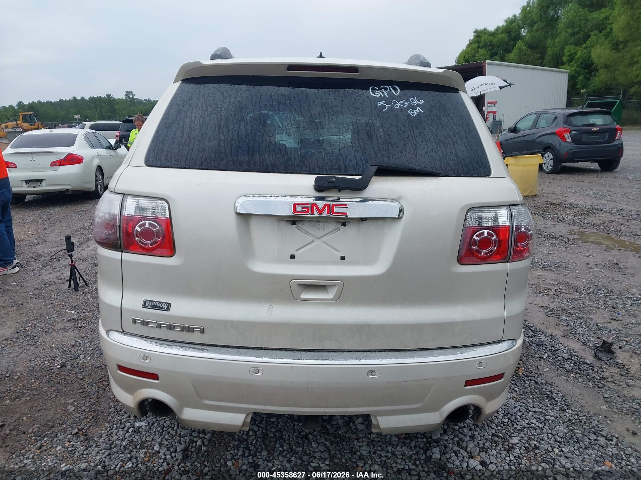2011 Gmc Acadia Denali Белый vin: 1GKKRTEDXBJ368778