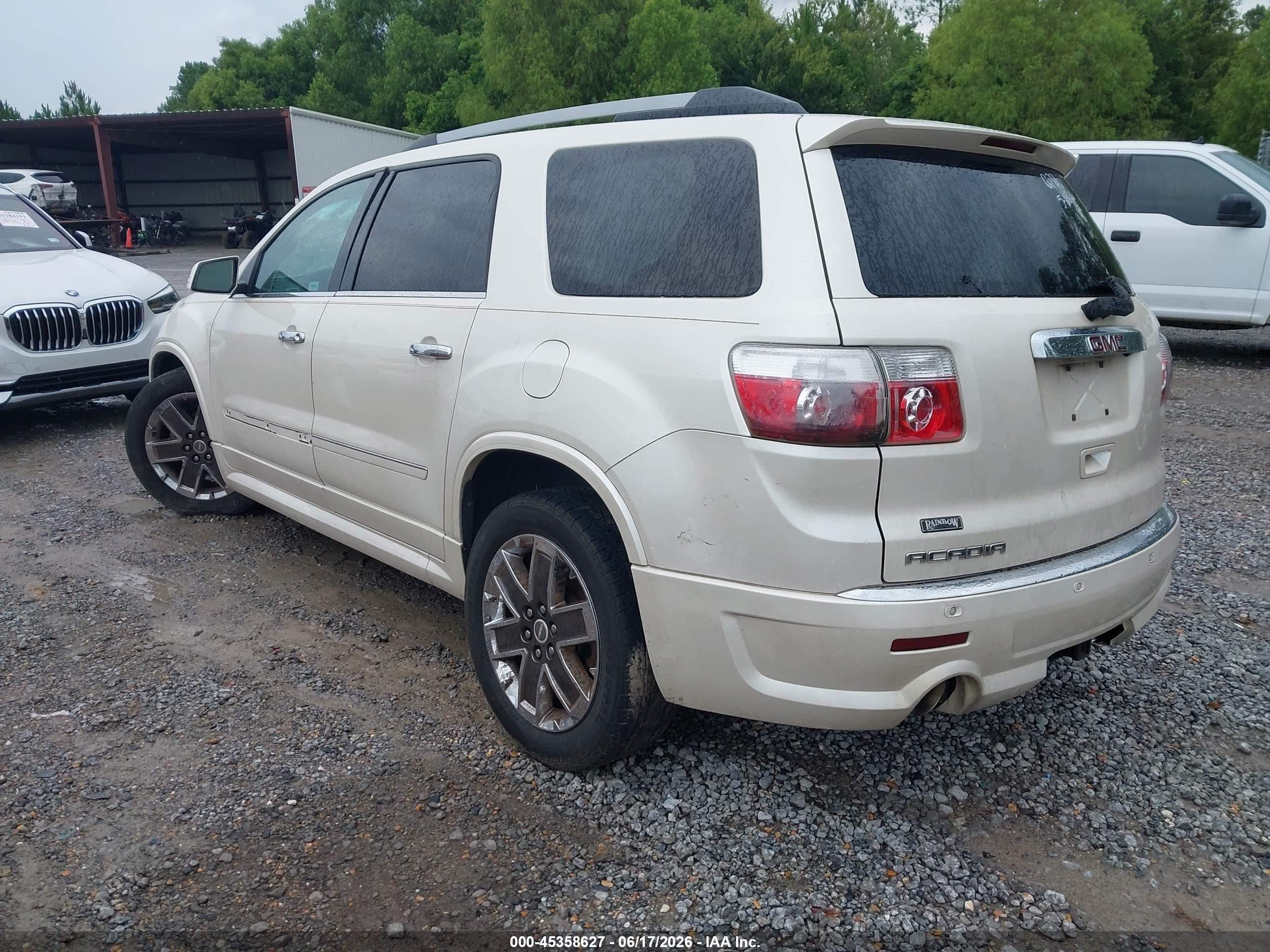 2011 Gmc Acadia Denali Белый vin: 1GKKRTEDXBJ368778