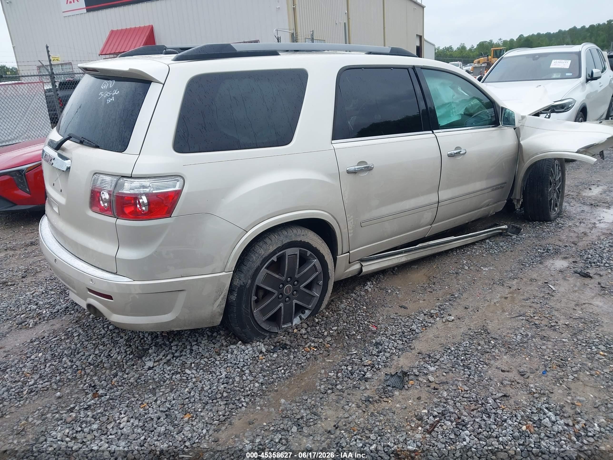 2011 Gmc Acadia Denali Белый vin: 1GKKRTEDXBJ368778