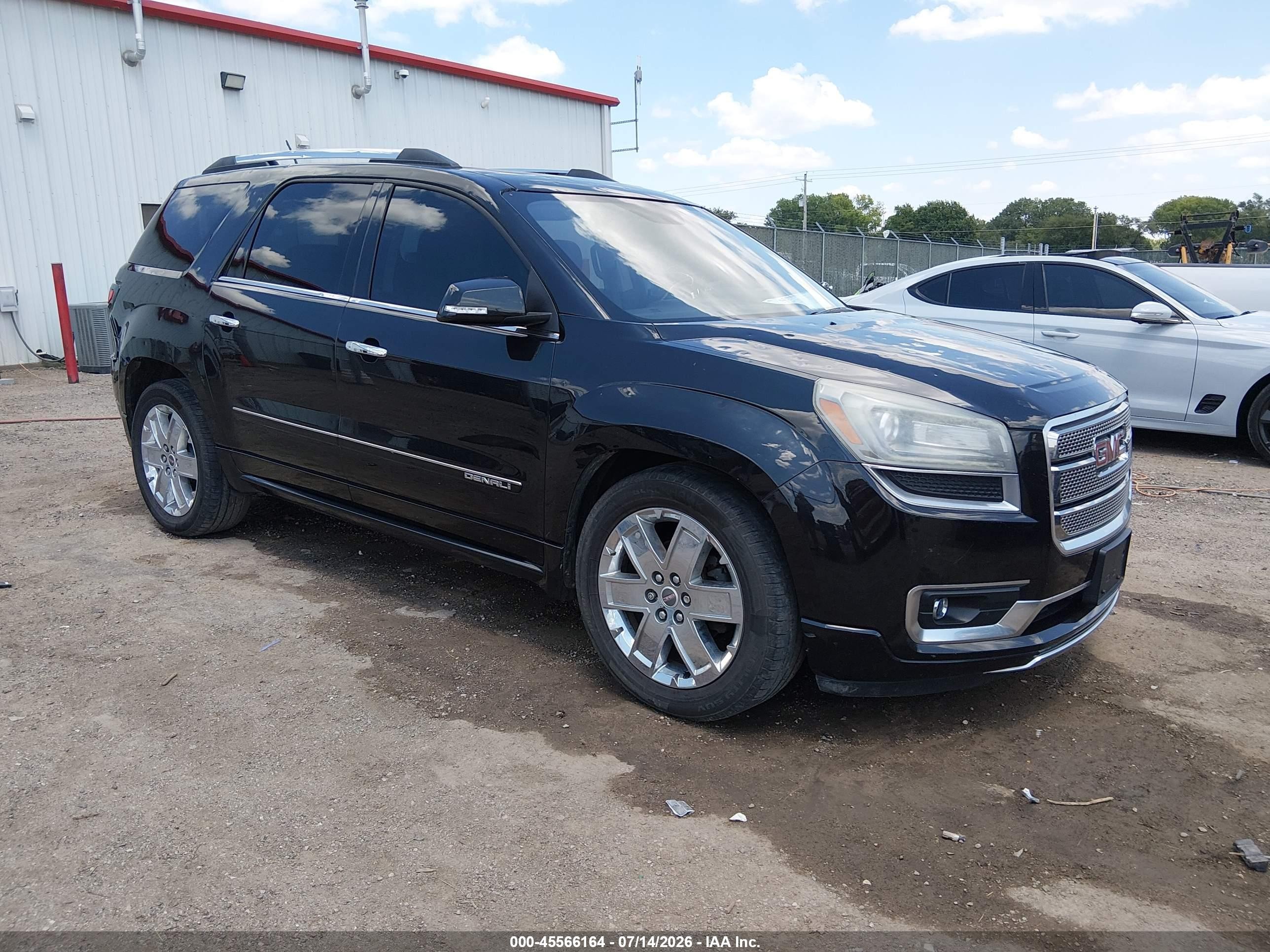 2013 Gmc Acadia Denali Black vin: 1GKKRTKD0DJ185302