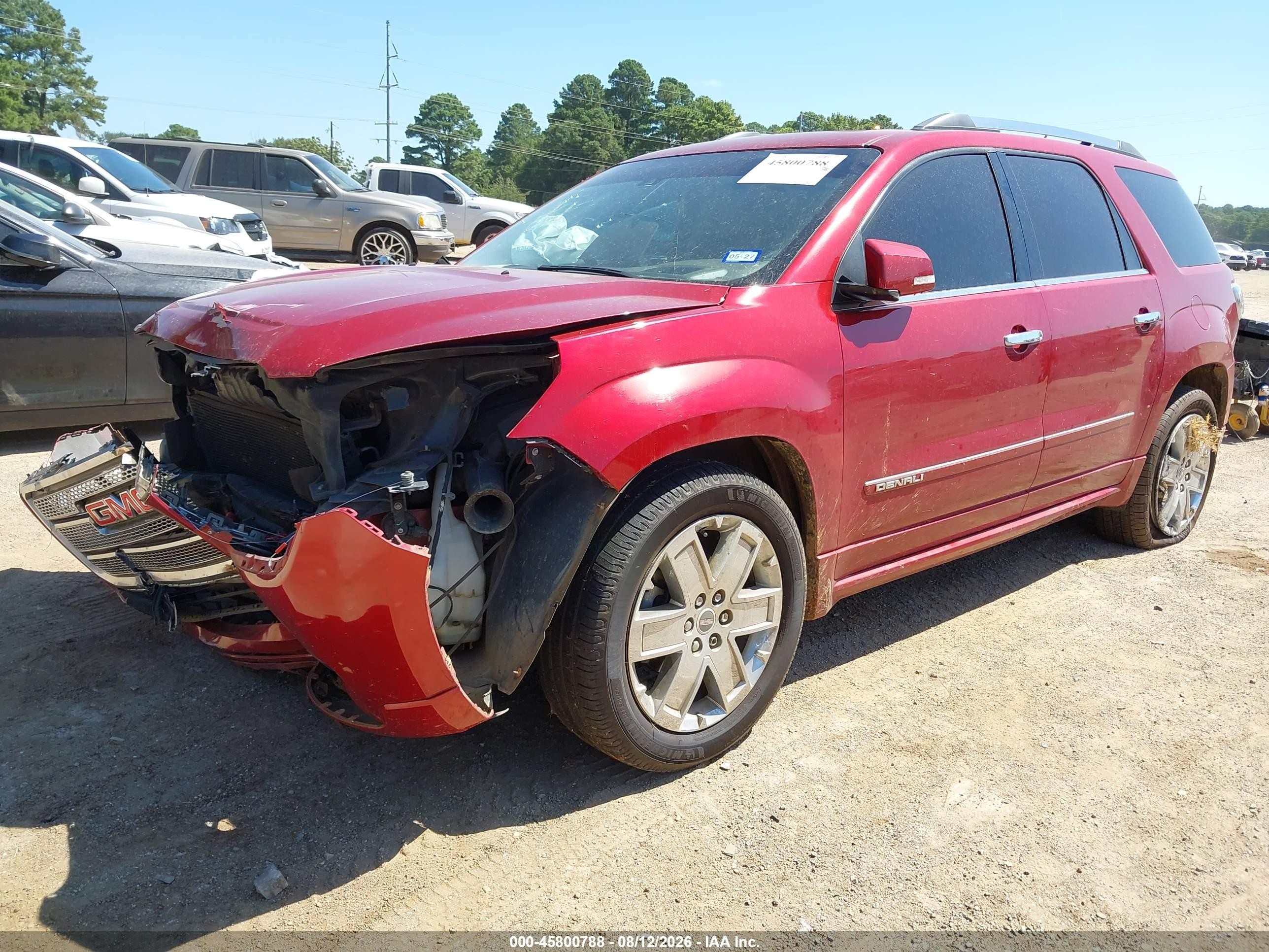 2014 Gmc Acadia Denali Red vin: 1GKKRTKD0EJ264258