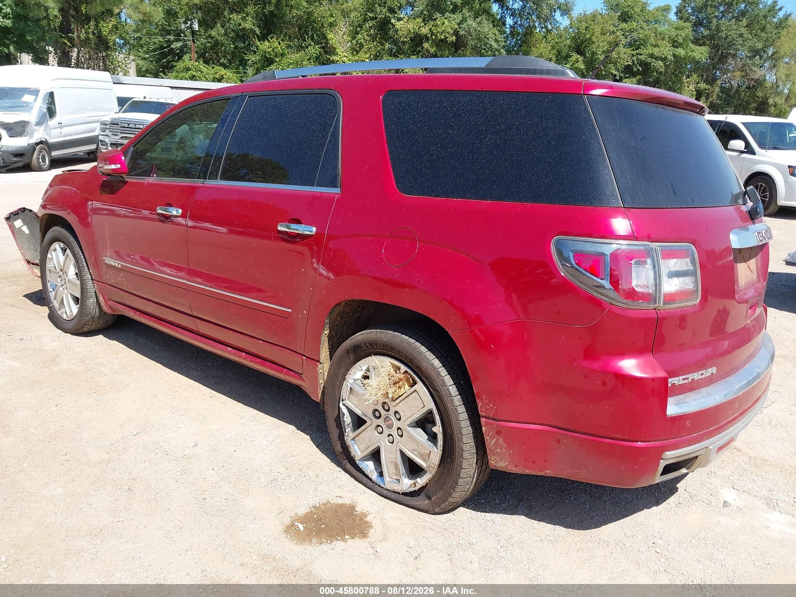 2014 Gmc Acadia Denali Red vin: 1GKKRTKD0EJ264258