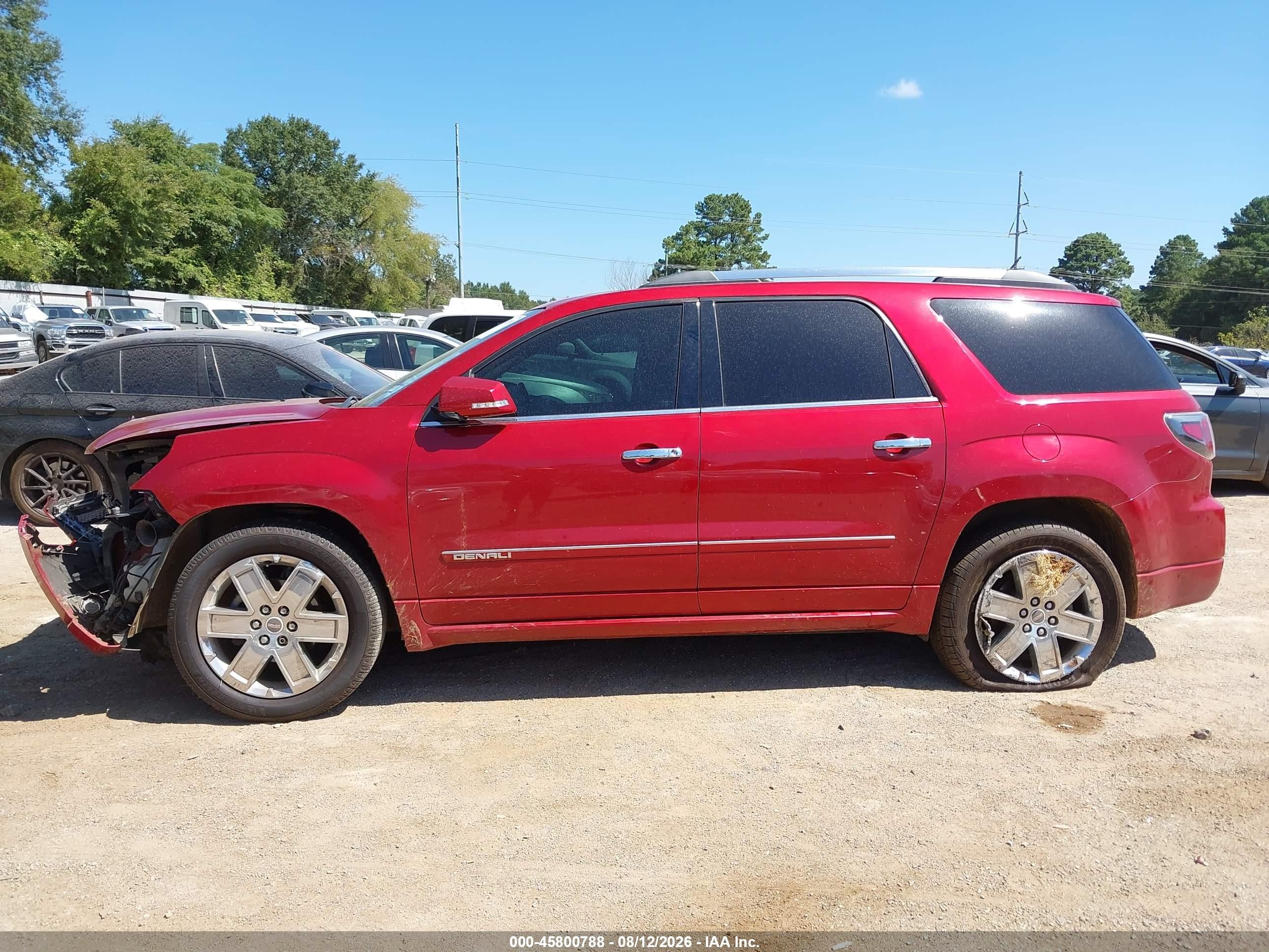 2014 Gmc Acadia Denali Red vin: 1GKKRTKD0EJ264258