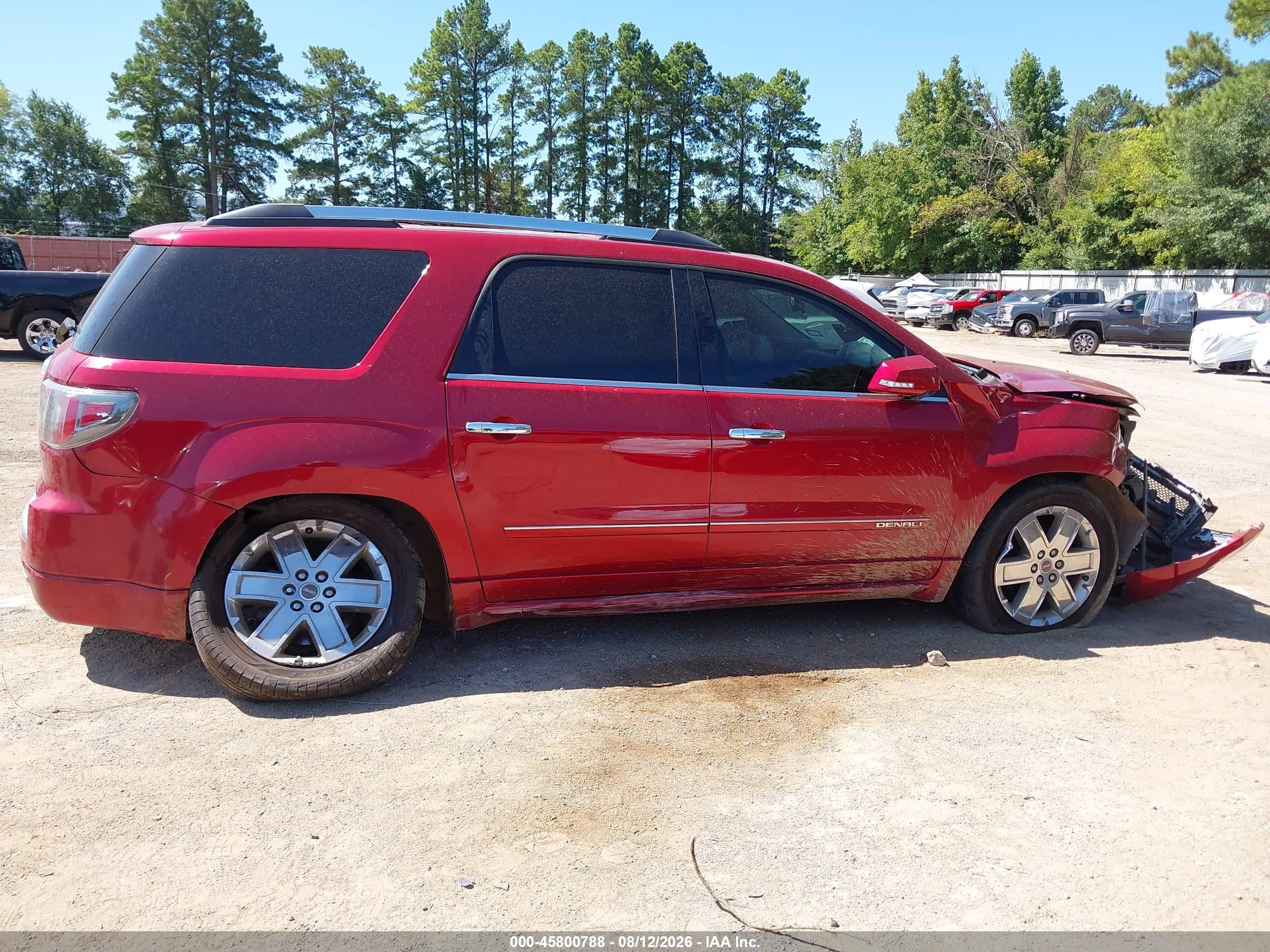 2014 Gmc Acadia Denali Red vin: 1GKKRTKD0EJ264258