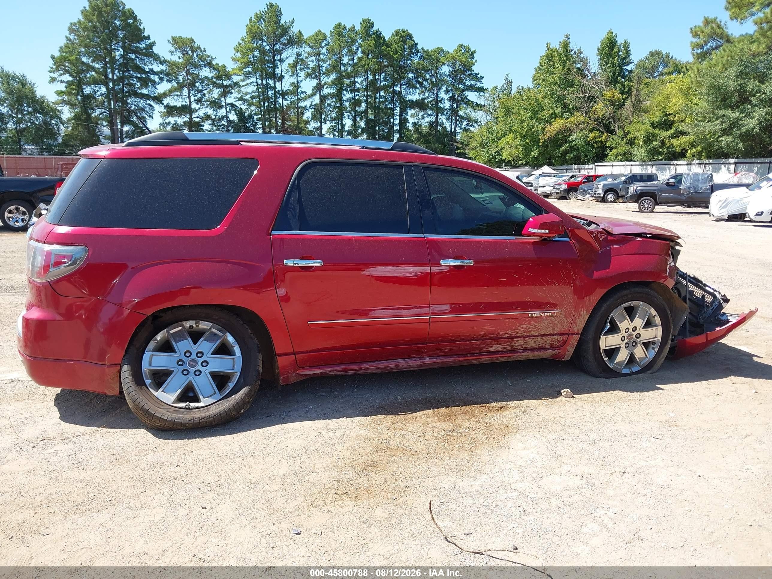 2014 Gmc Acadia Denali Red vin: 1GKKRTKD0EJ264258