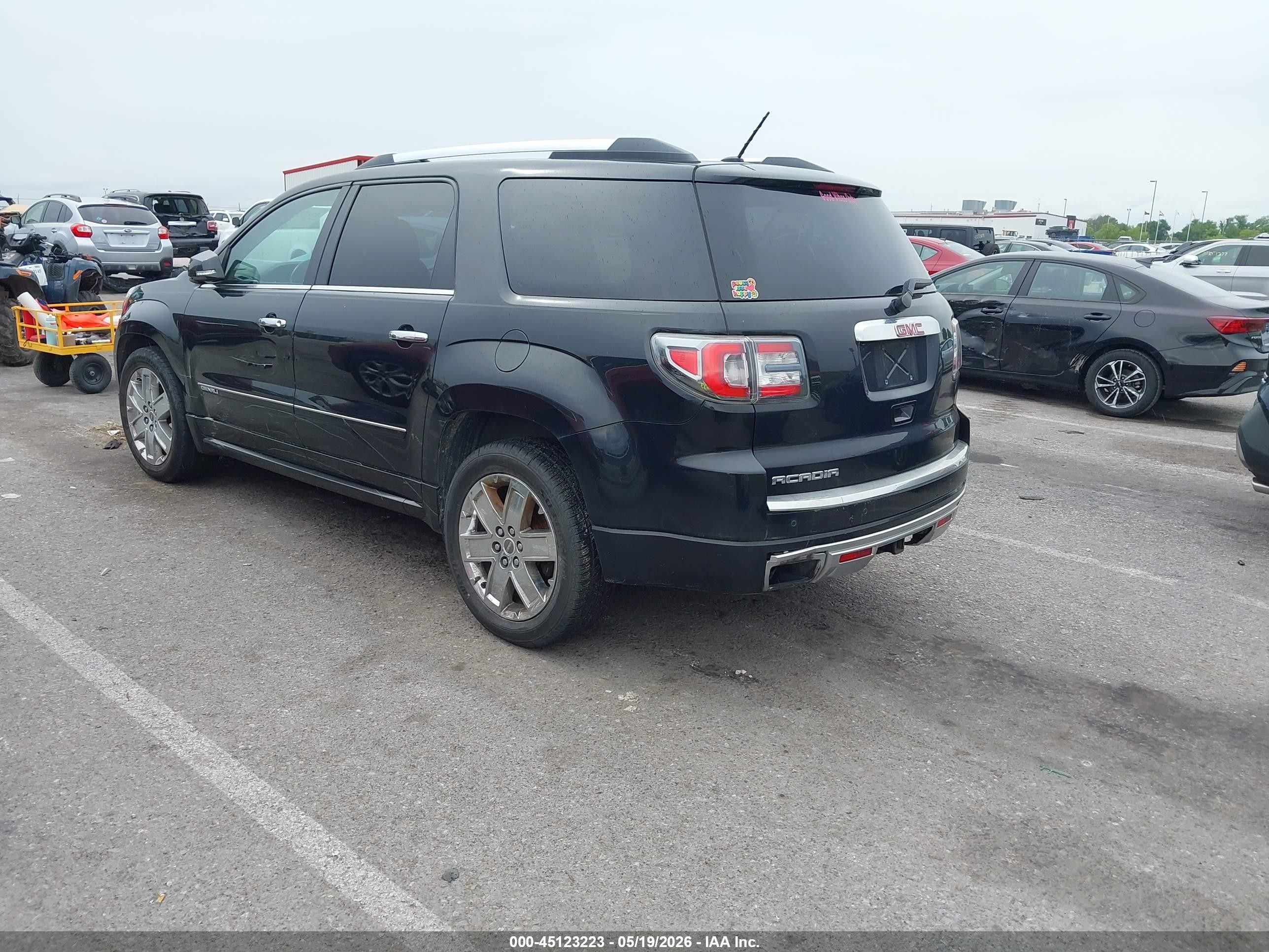 2014 Gmc Acadia Denali Black vin: 1GKKRTKD0EJ323034