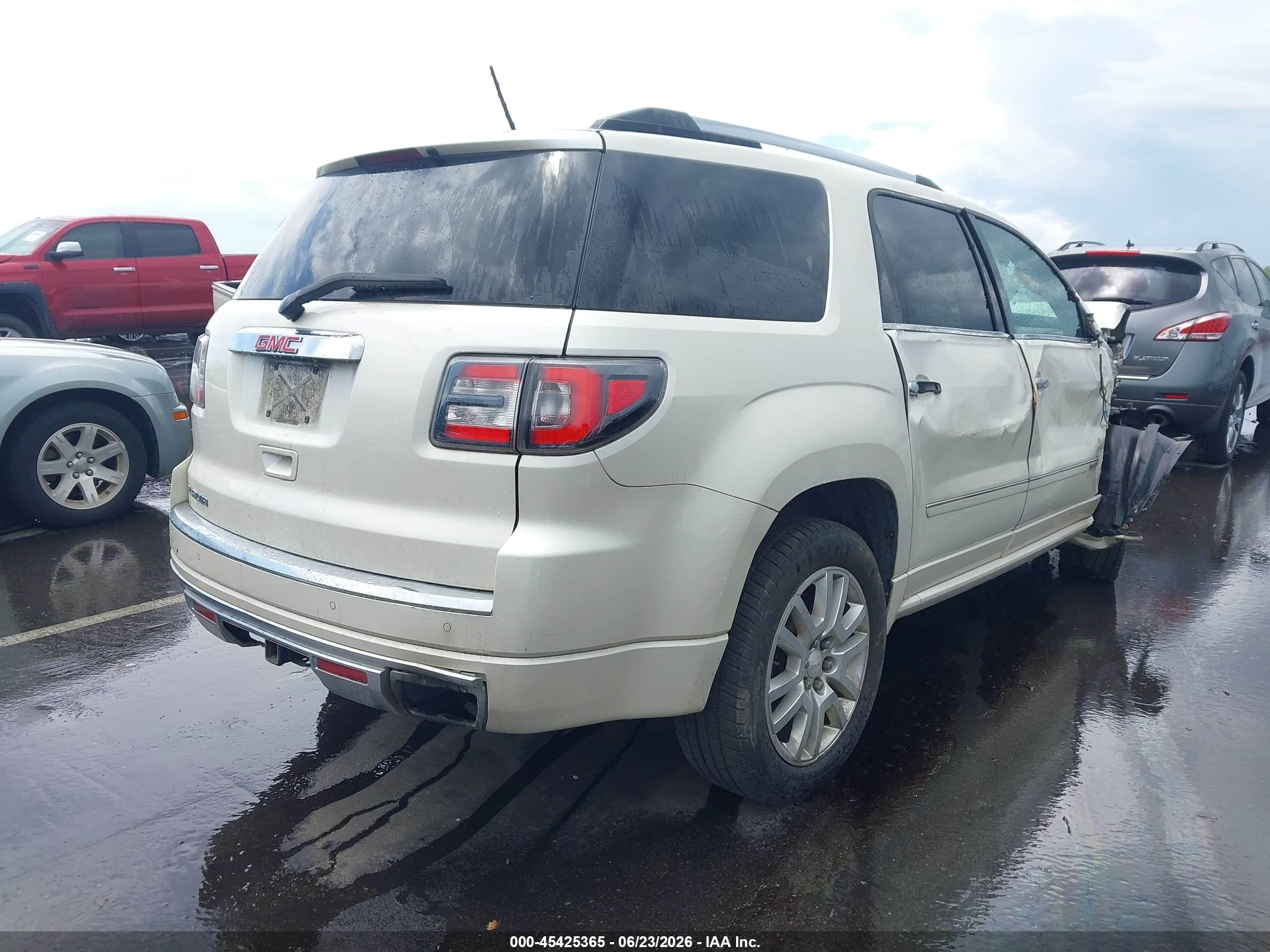 2015 Gmc Acadia Denali White vin: 1GKKRTKD0FJ185089