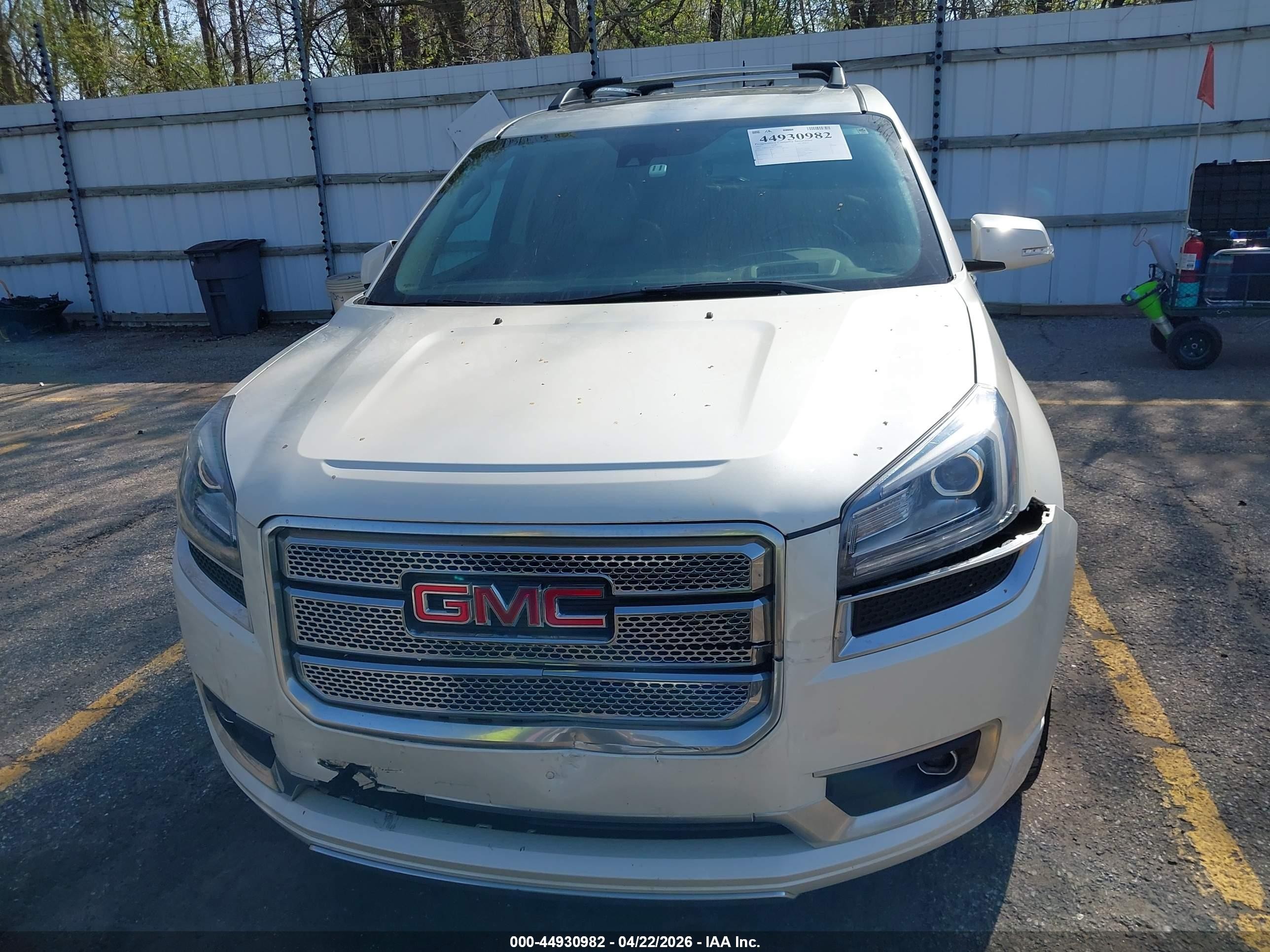 2015 Gmc Acadia Denali Белый vin: 1GKKRTKD0FJ186744