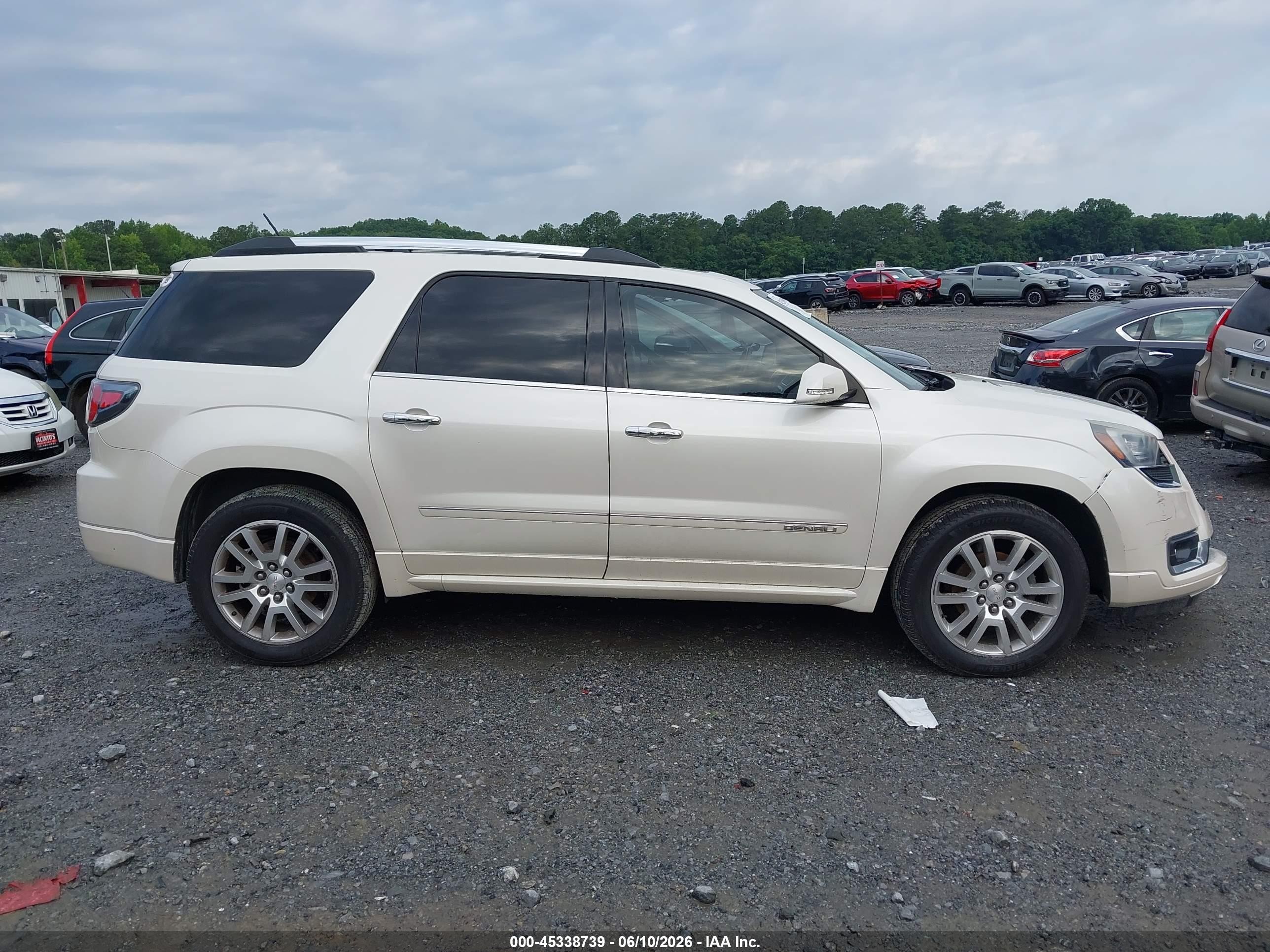 2015 Gmc Acadia Denali White vin: 1GKKRTKD0FJ203302