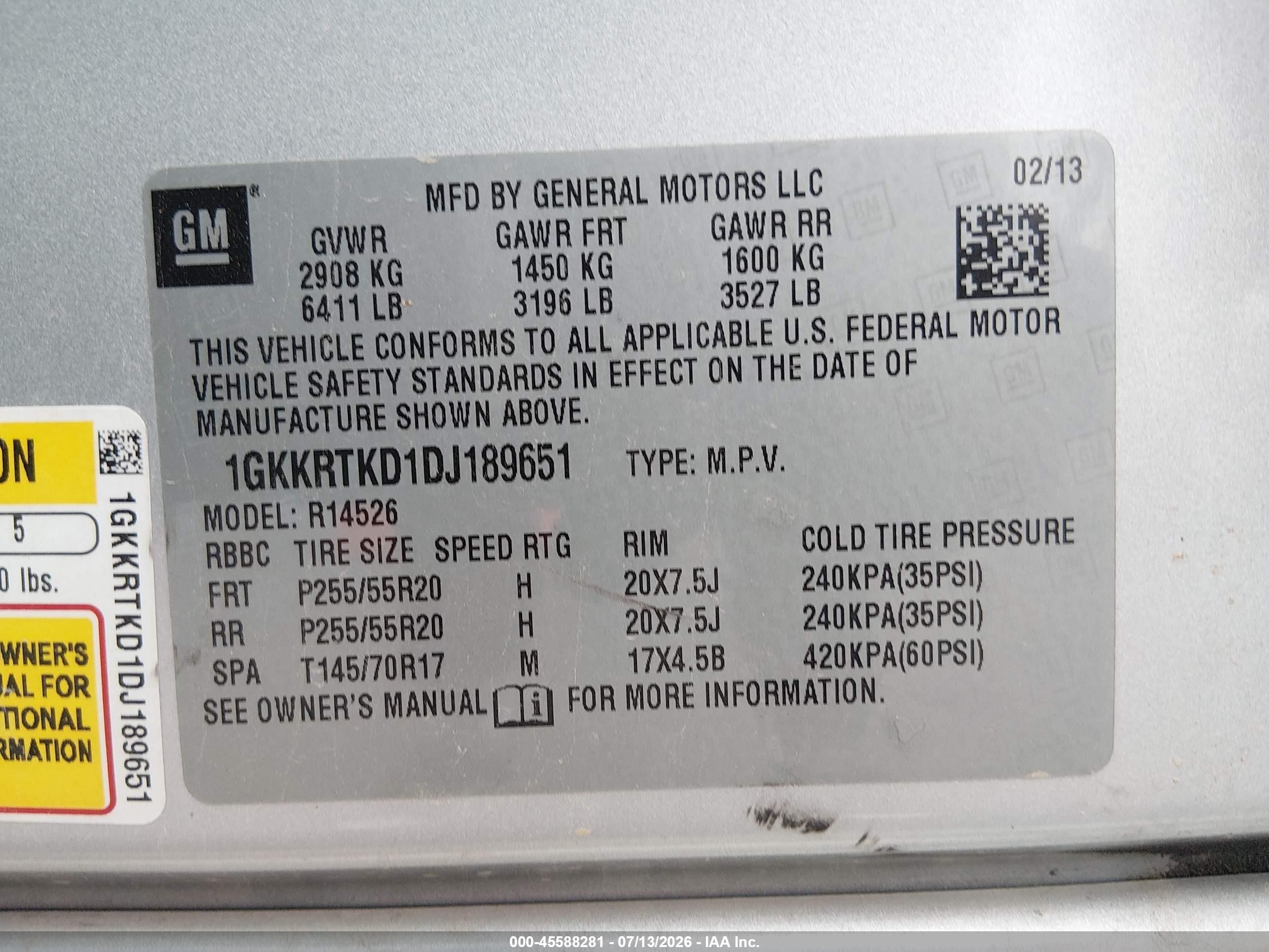 2013 Gmc Acadia Denali Silver vin: 1GKKRTKD1DJ189651