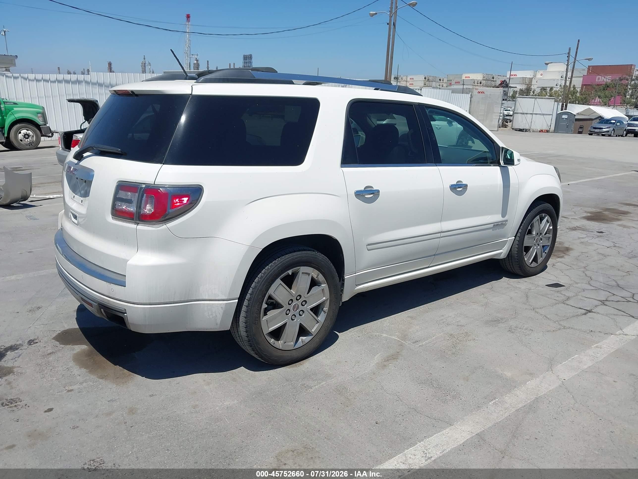 2014 Gmc Acadia Denali White vin: 1GKKRTKD1EJ323740