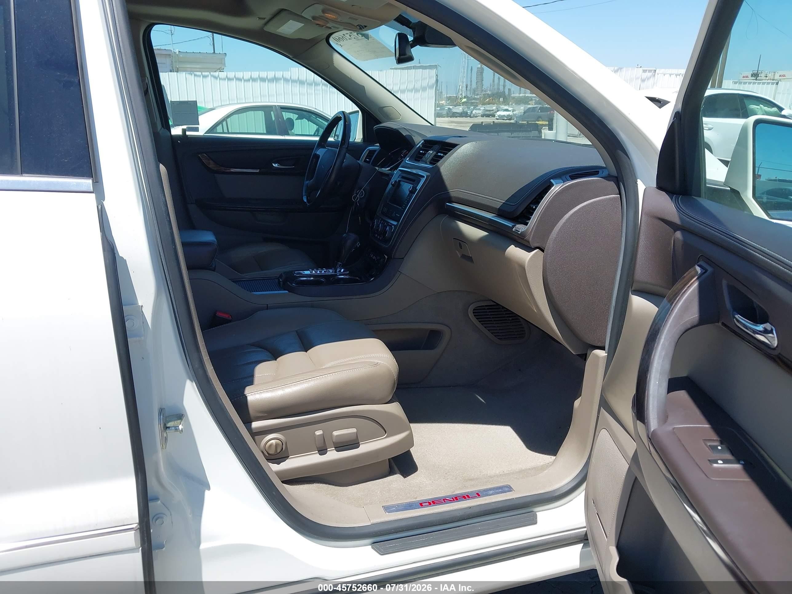 2014 Gmc Acadia Denali White vin: 1GKKRTKD1EJ323740