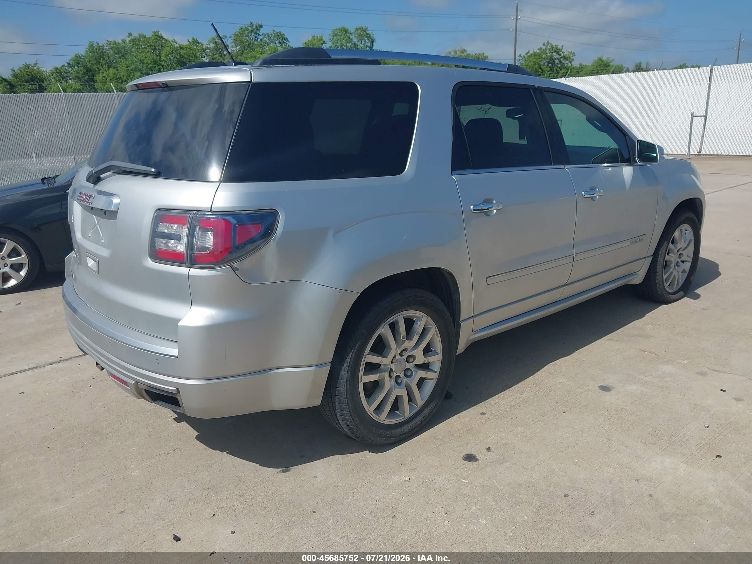 2015 Gmc Acadia Denali Silver vin: 1GKKRTKD1FJ270300