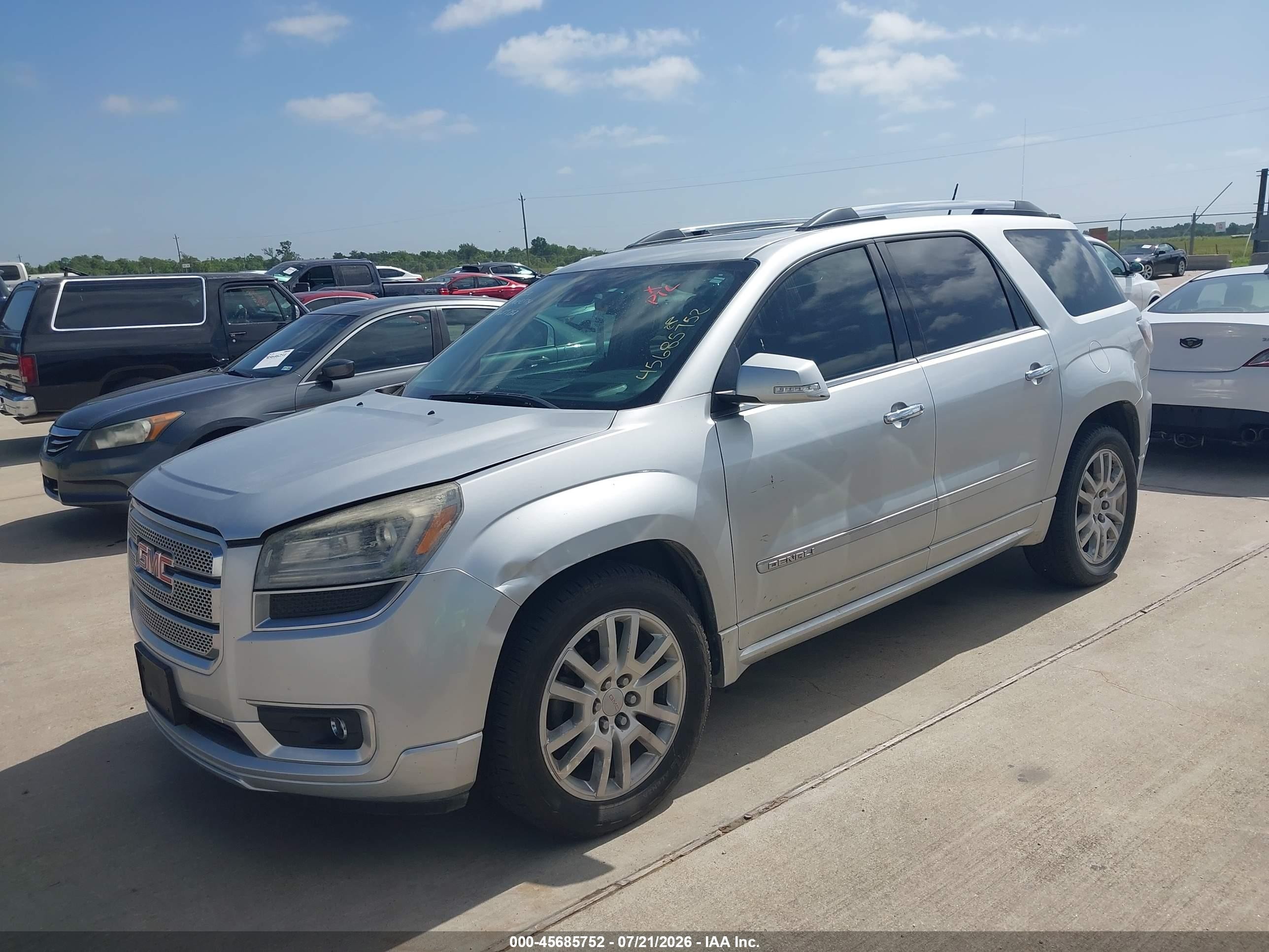 2015 Gmc Acadia Denali Silver vin: 1GKKRTKD1FJ270300