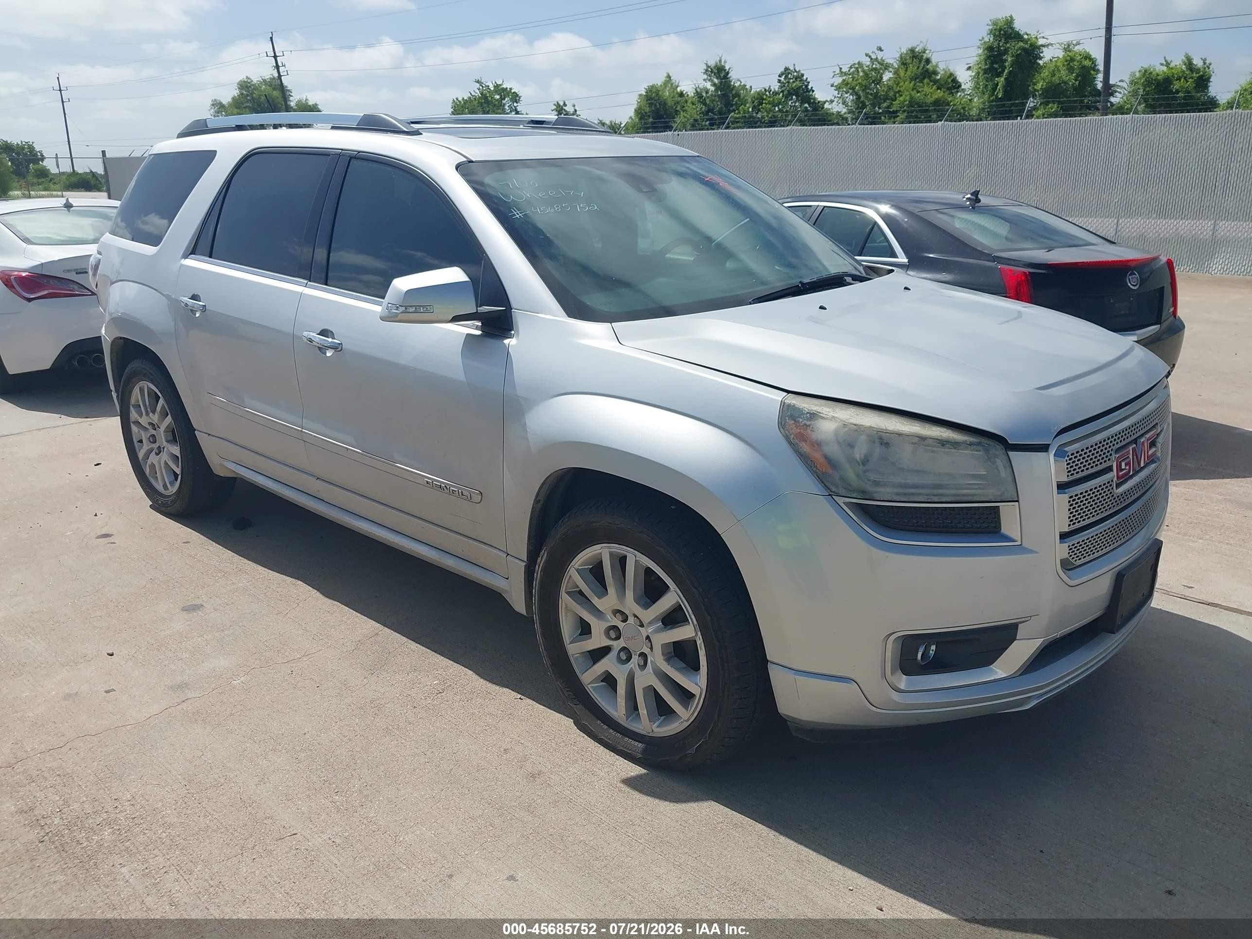 2015 Gmc Acadia Denali Silver vin: 1GKKRTKD1FJ270300