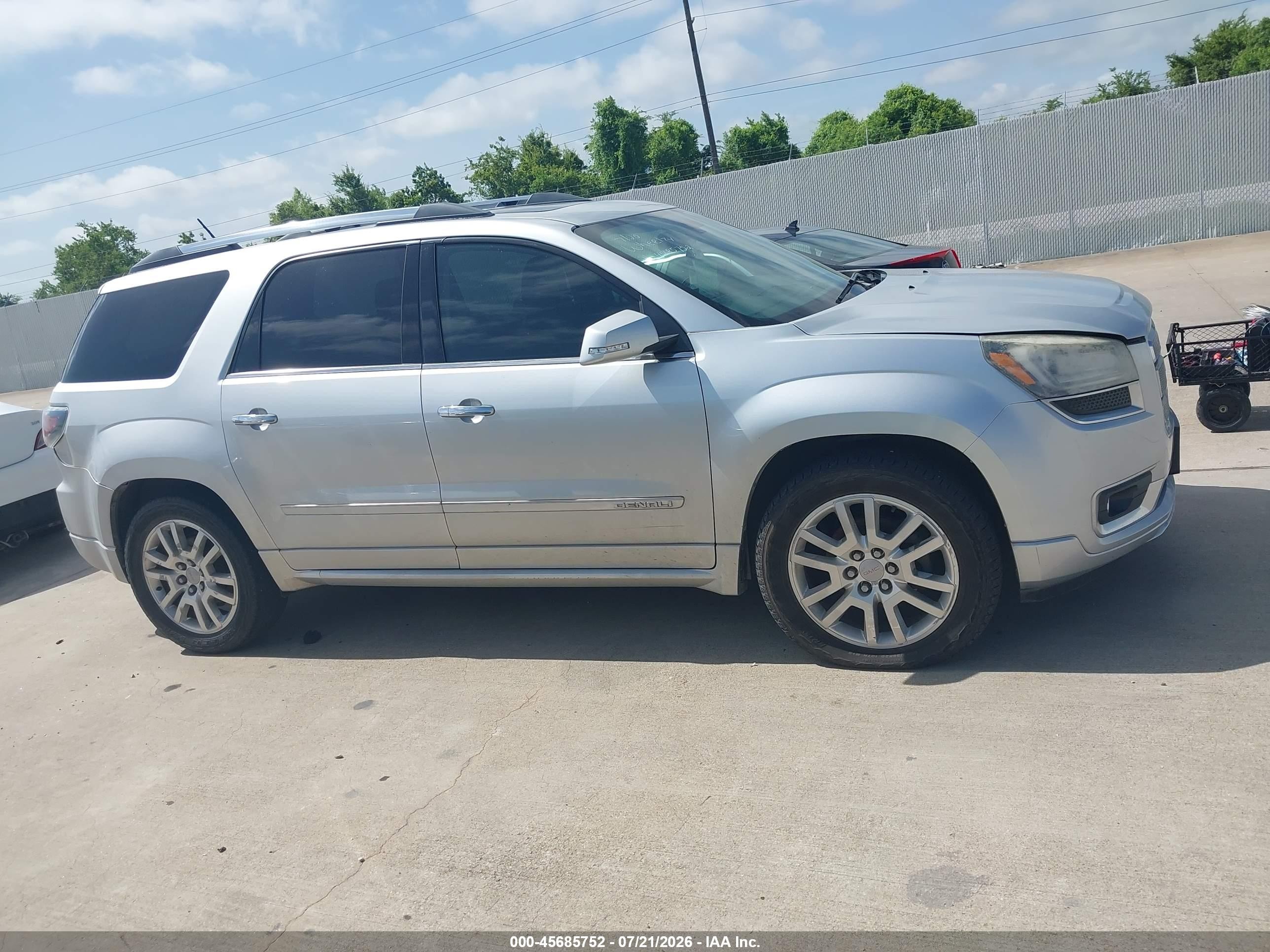 2015 Gmc Acadia Denali Silver vin: 1GKKRTKD1FJ270300