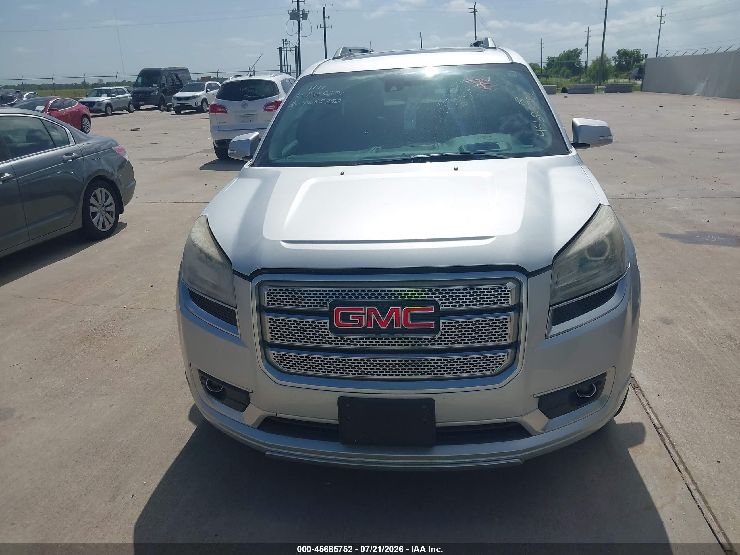 2015 Gmc Acadia Denali Silver vin: 1GKKRTKD1FJ270300