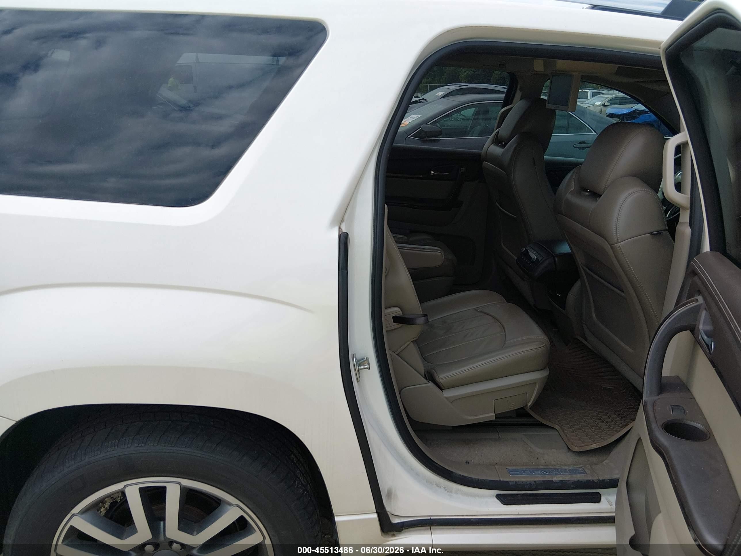 2013 Gmc Acadia Denali White vin: 1GKKRTKD2DJ166606