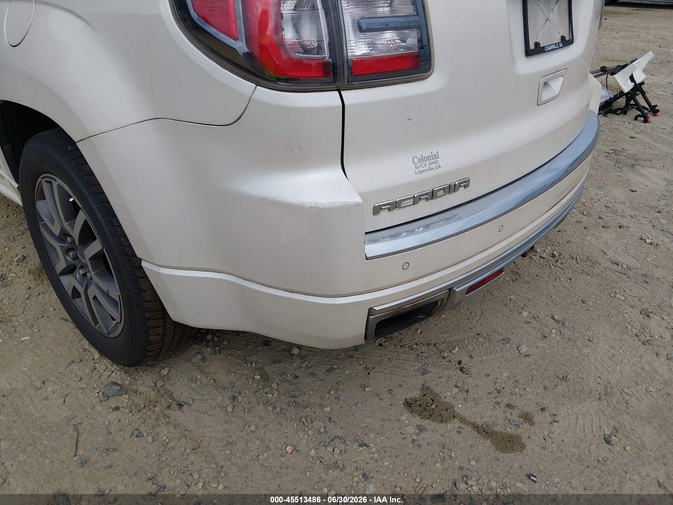 2013 Gmc Acadia Denali White vin: 1GKKRTKD2DJ166606