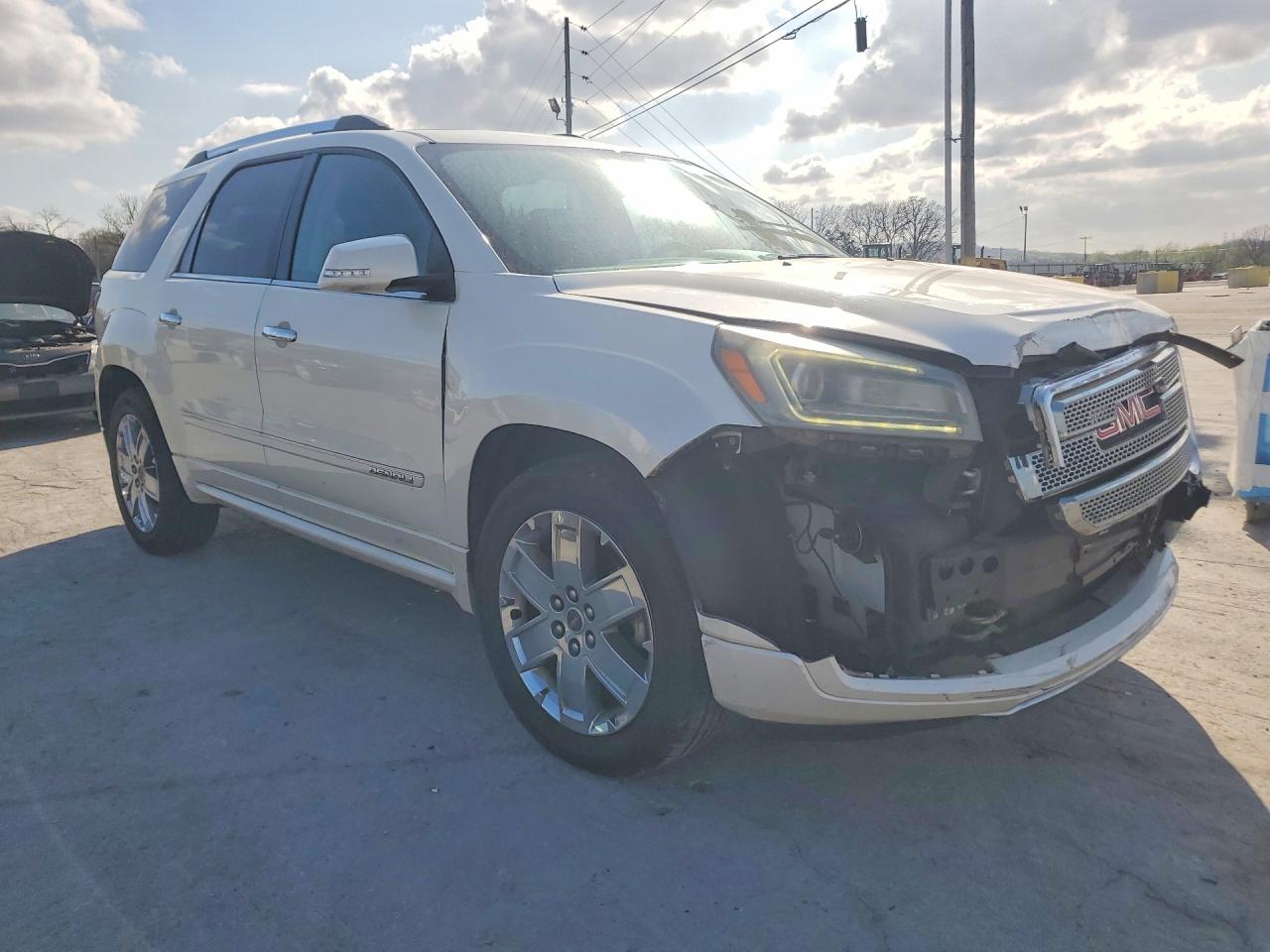 2013 Gmc Acadia Denali White vin: 1GKKRTKD2DJ194275