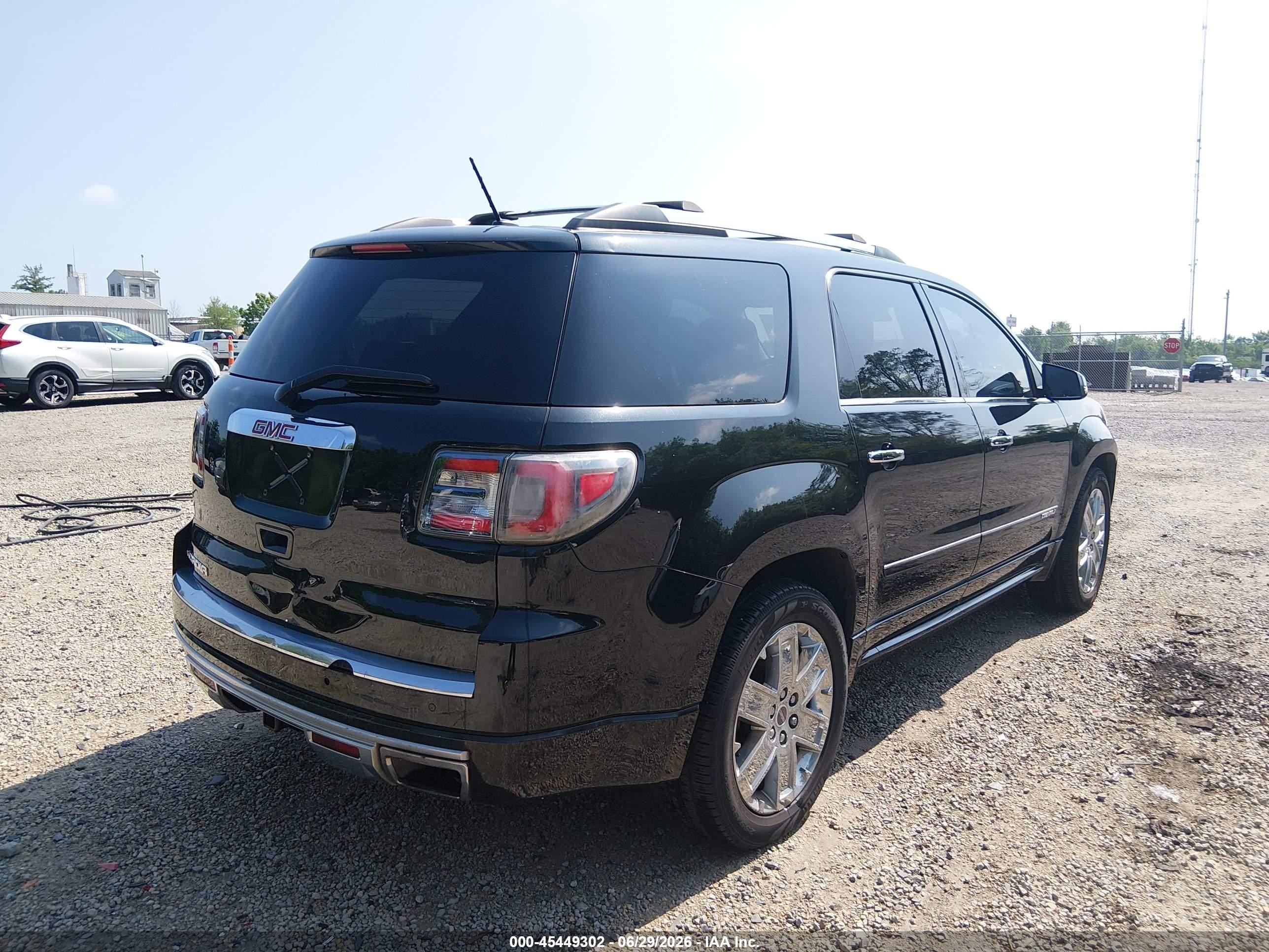 2014 Gmc Acadia Denali Black vin: 1GKKRTKD2EJ147166