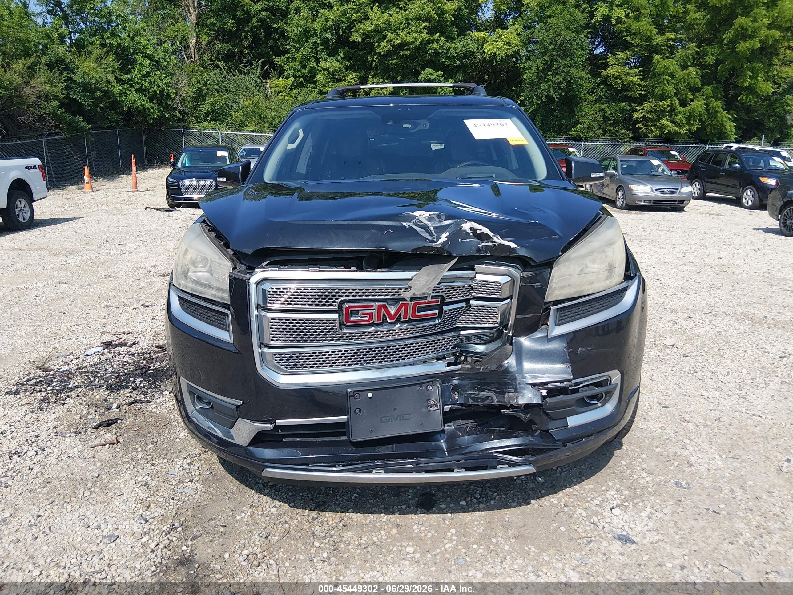2014 Gmc Acadia Denali Black vin: 1GKKRTKD2EJ147166