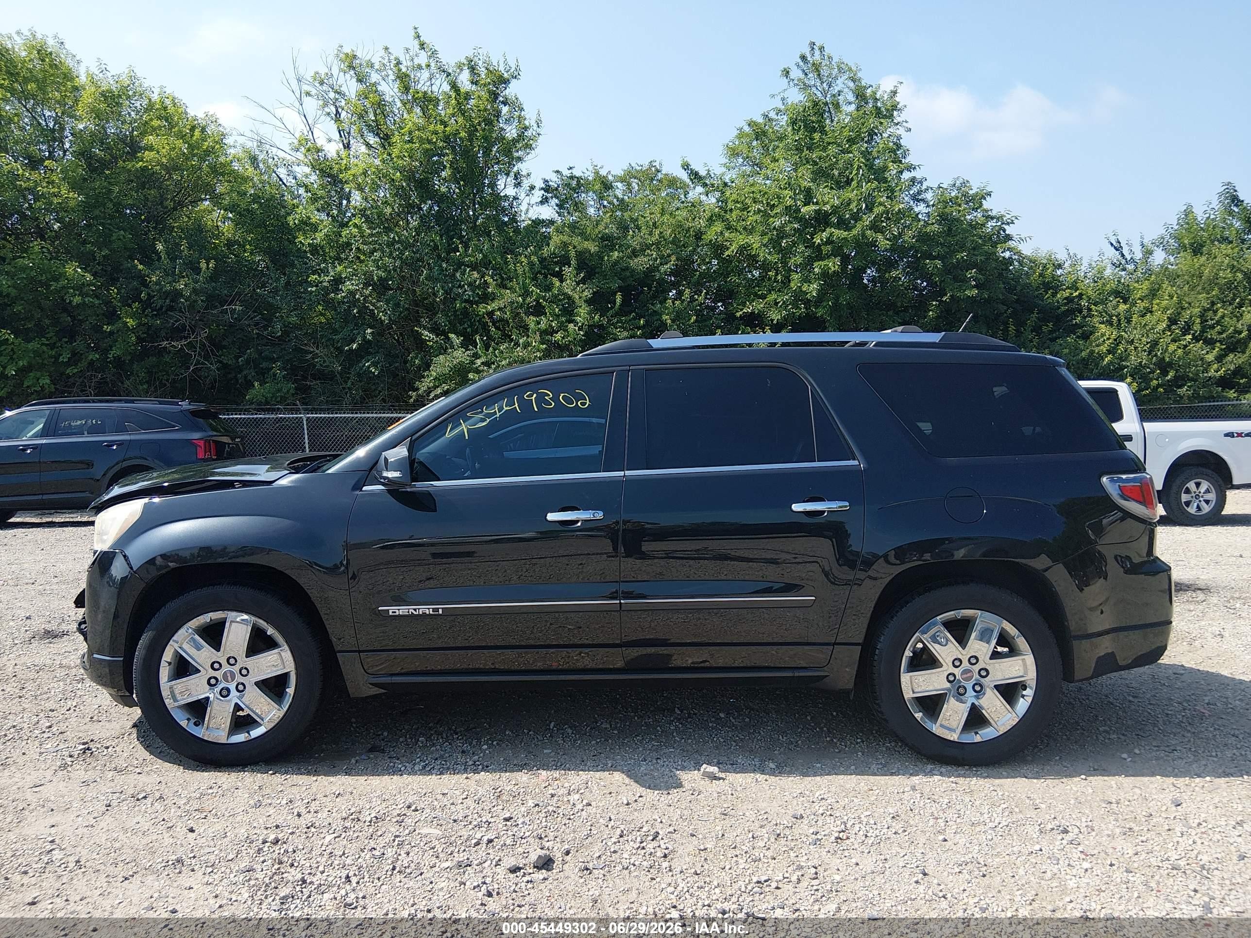 2014 Gmc Acadia Denali Black vin: 1GKKRTKD2EJ147166