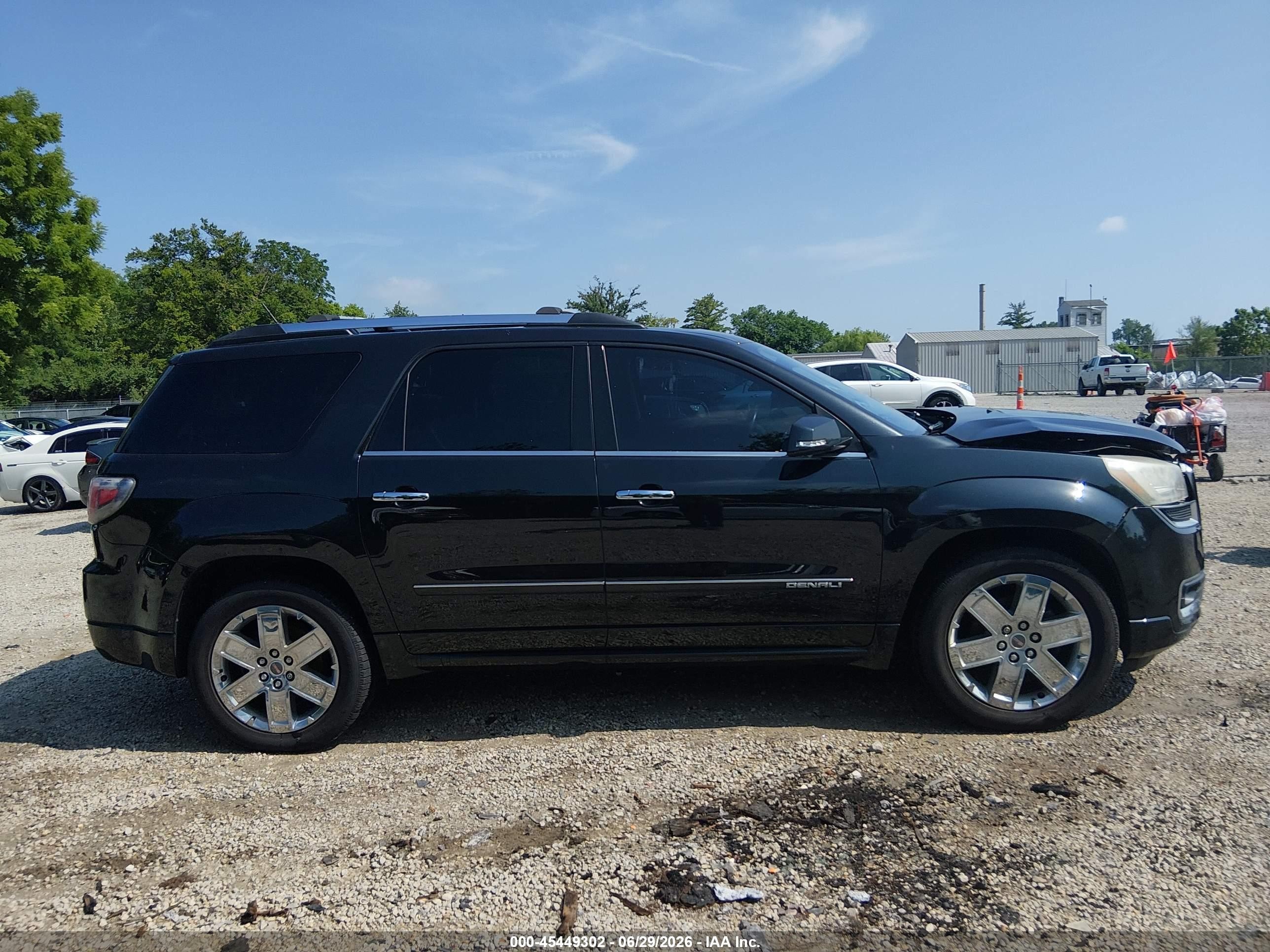 2014 Gmc Acadia Denali Black vin: 1GKKRTKD2EJ147166