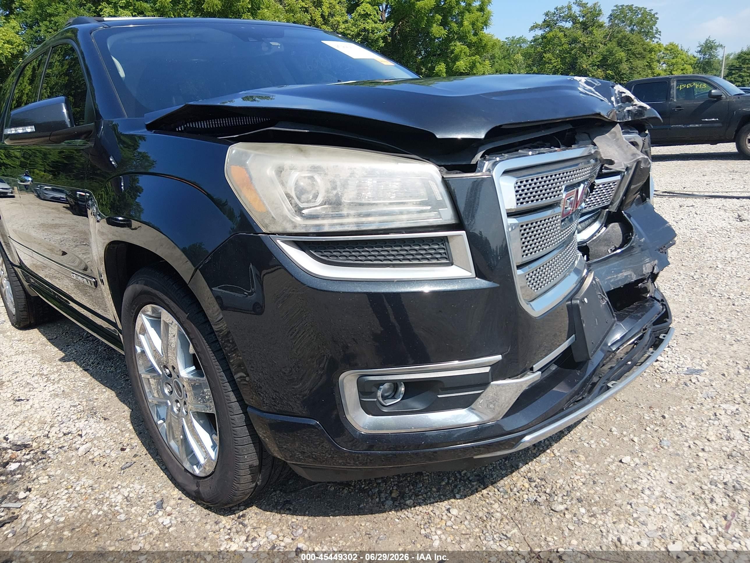 2014 Gmc Acadia Denali Black vin: 1GKKRTKD2EJ147166