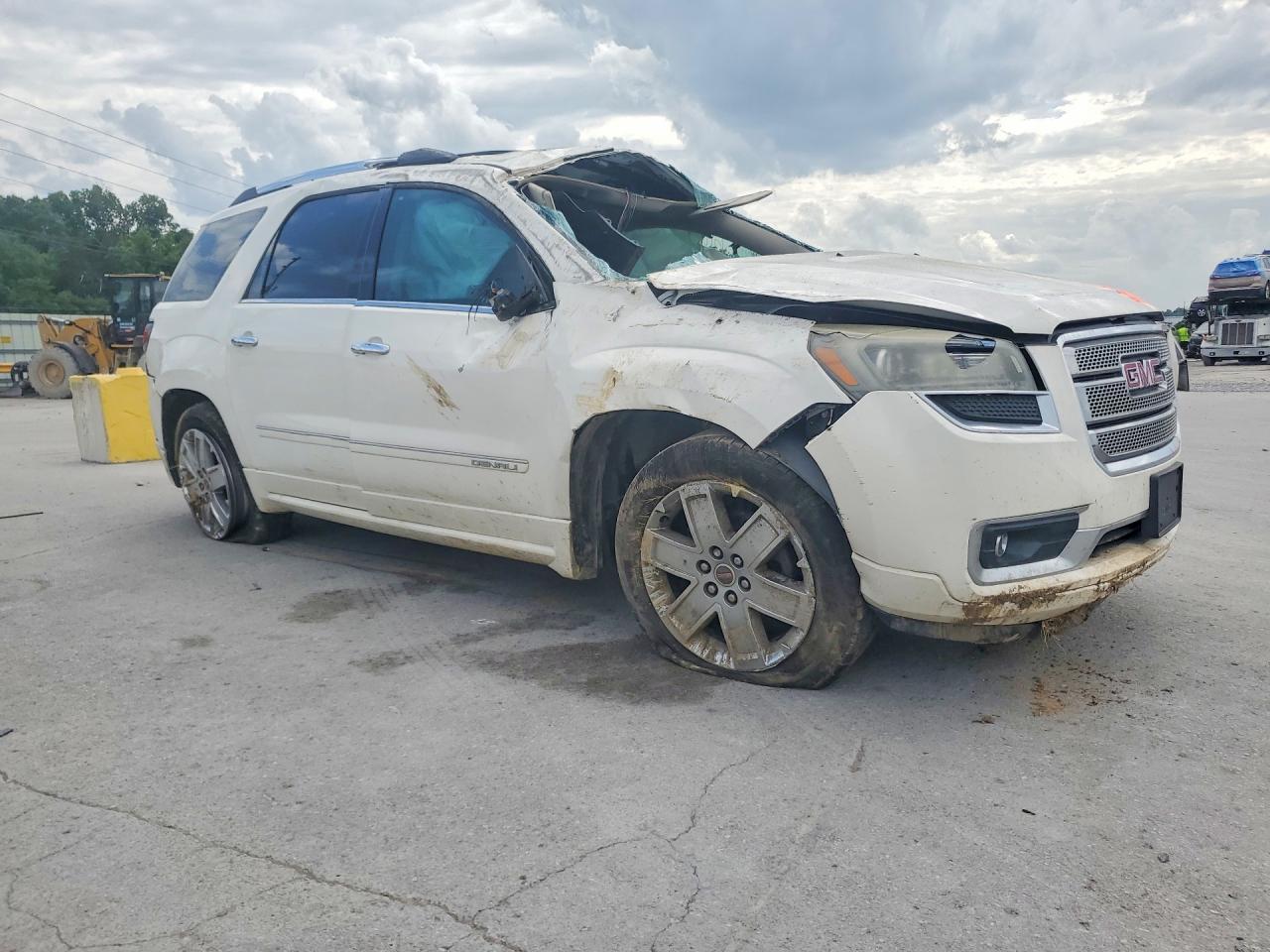 2014 Gmc Acadia Denali White vin: 1GKKRTKD2EJ256825