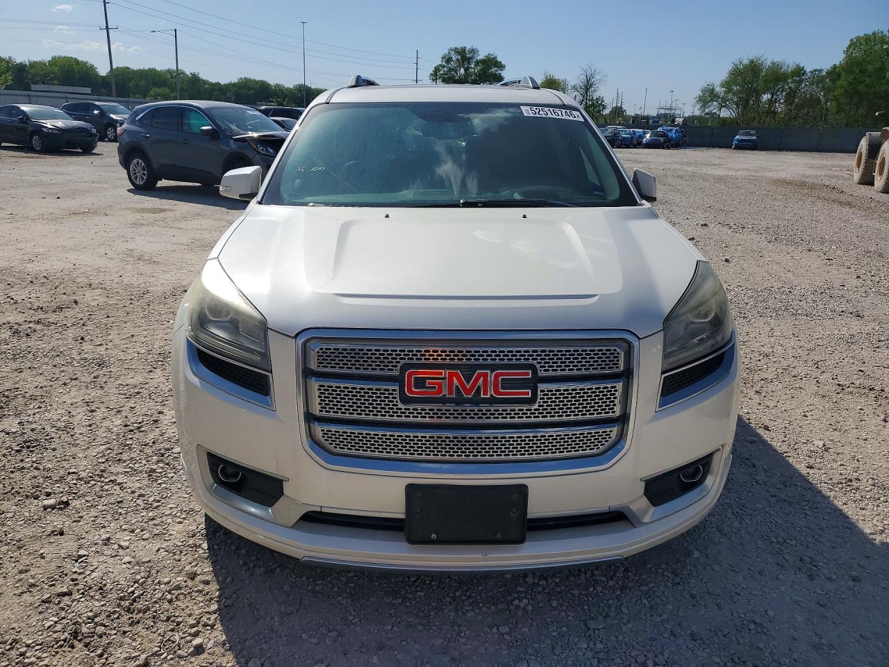 2013 Gmc Acadia Denali White vin: 1GKKRTKD3DJ233858