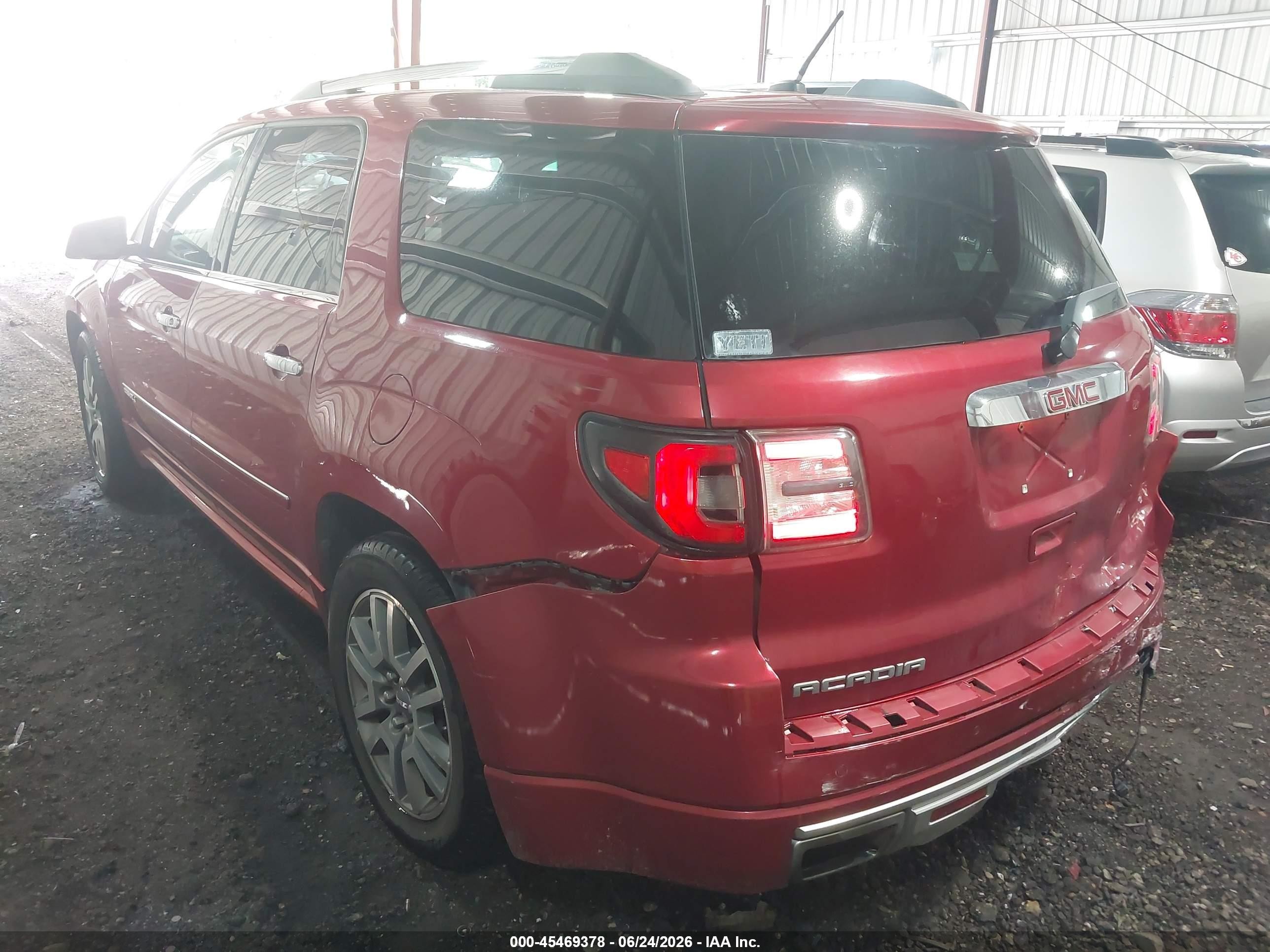 2014 Gmc Acadia Denali Red vin: 1GKKRTKD3EJ244179