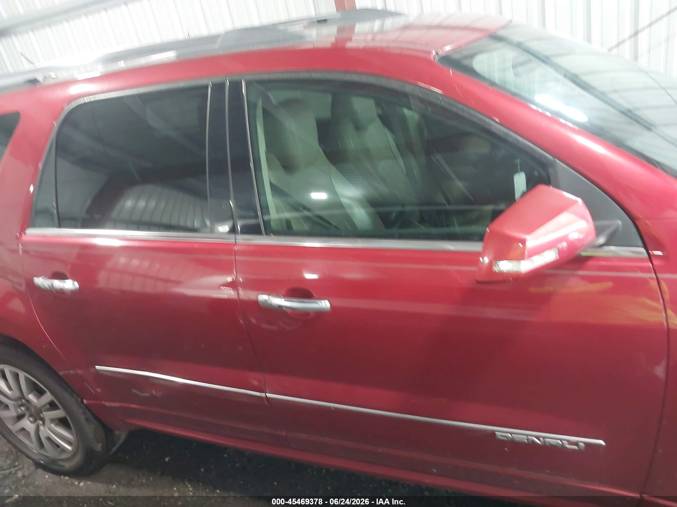 2014 Gmc Acadia Denali Red vin: 1GKKRTKD3EJ244179