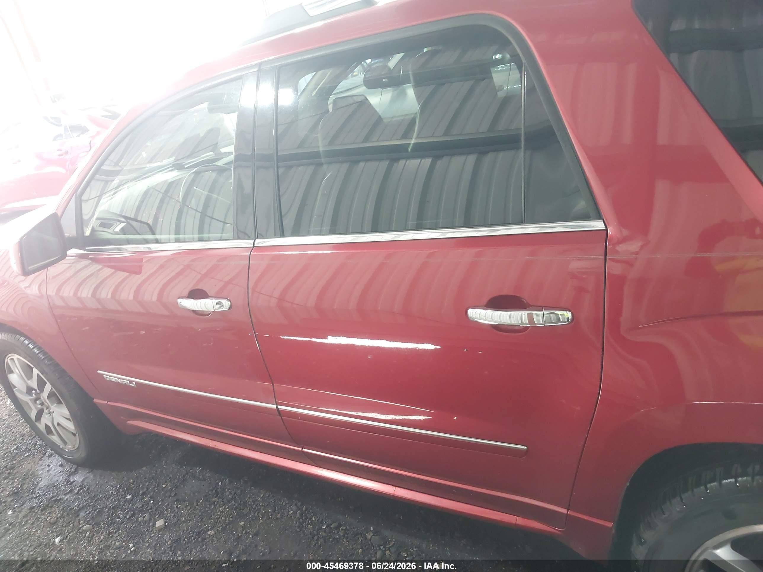 2014 Gmc Acadia Denali Red vin: 1GKKRTKD3EJ244179