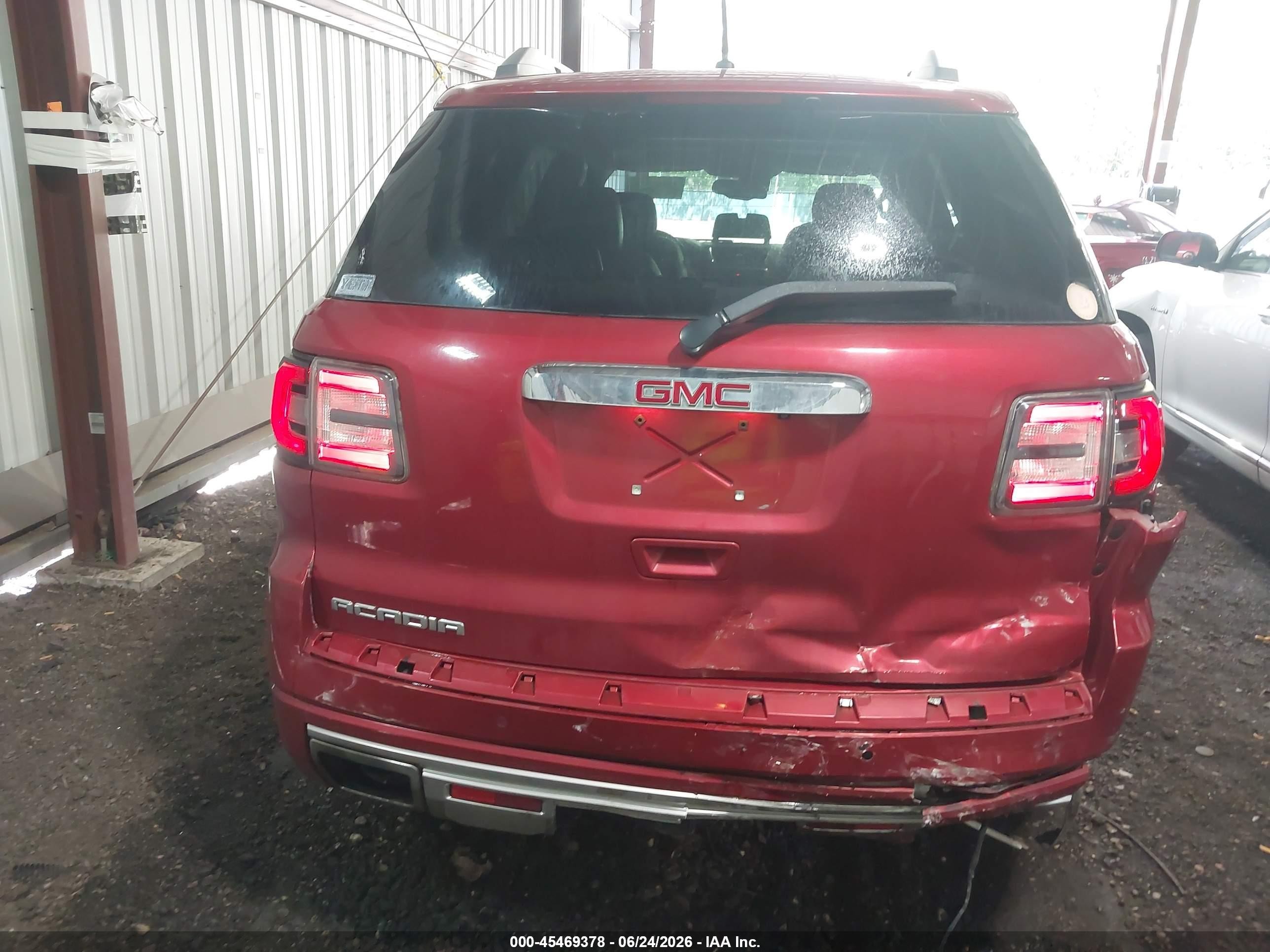 2014 Gmc Acadia Denali Red vin: 1GKKRTKD3EJ244179