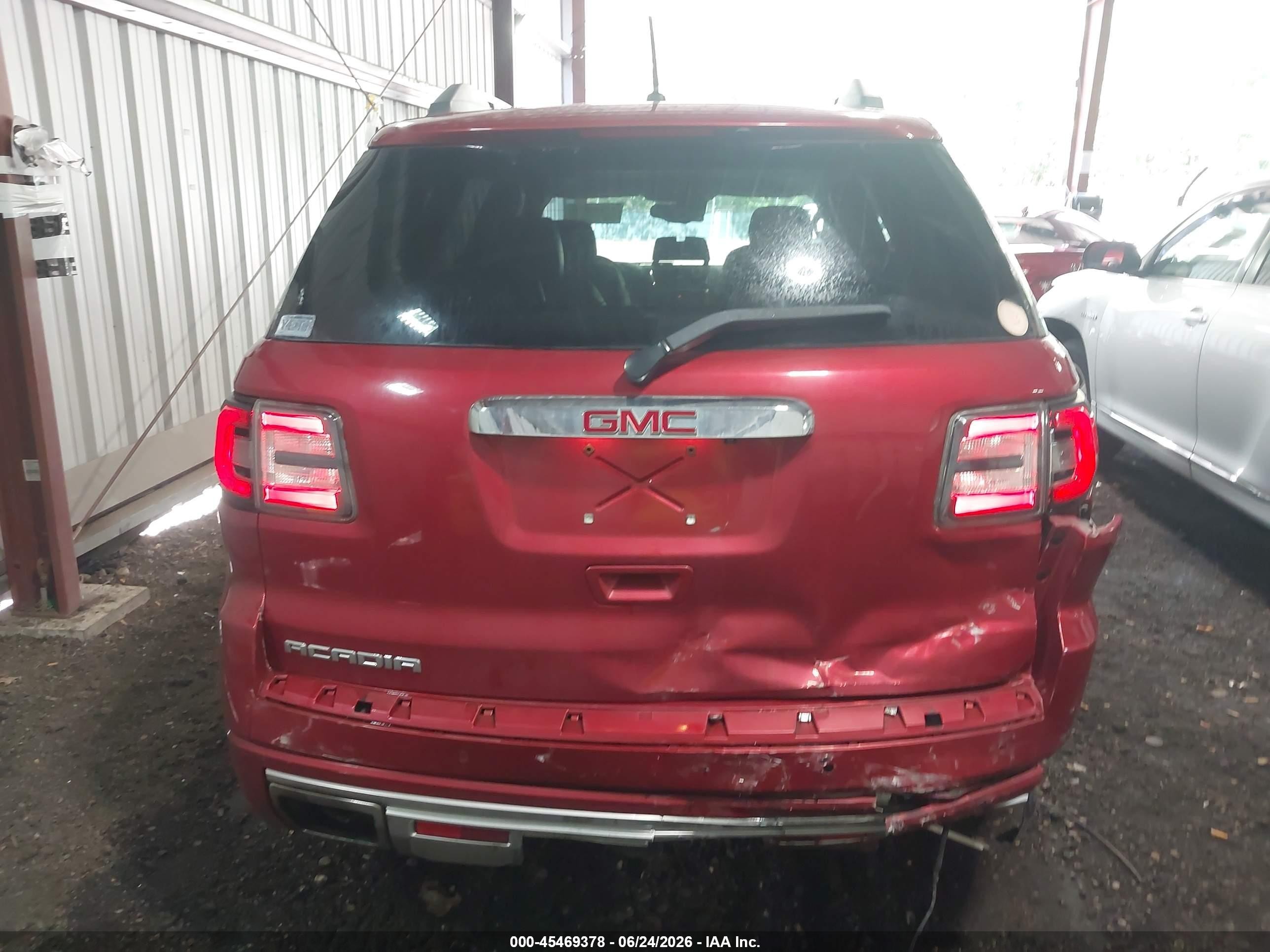2014 Gmc Acadia Denali Red vin: 1GKKRTKD3EJ244179