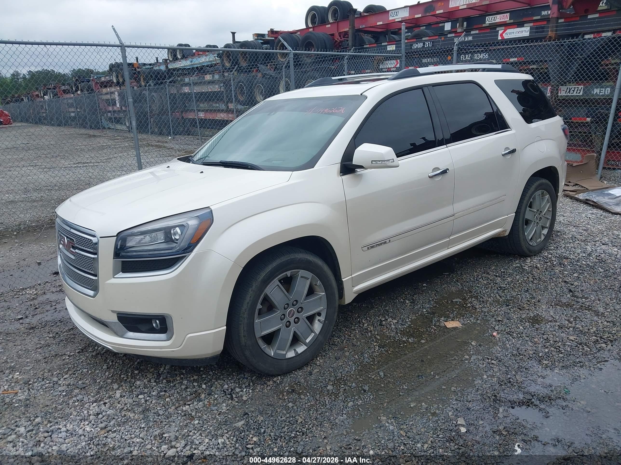 2014 Gmc Acadia Denali White vin: 1GKKRTKD3EJ247695