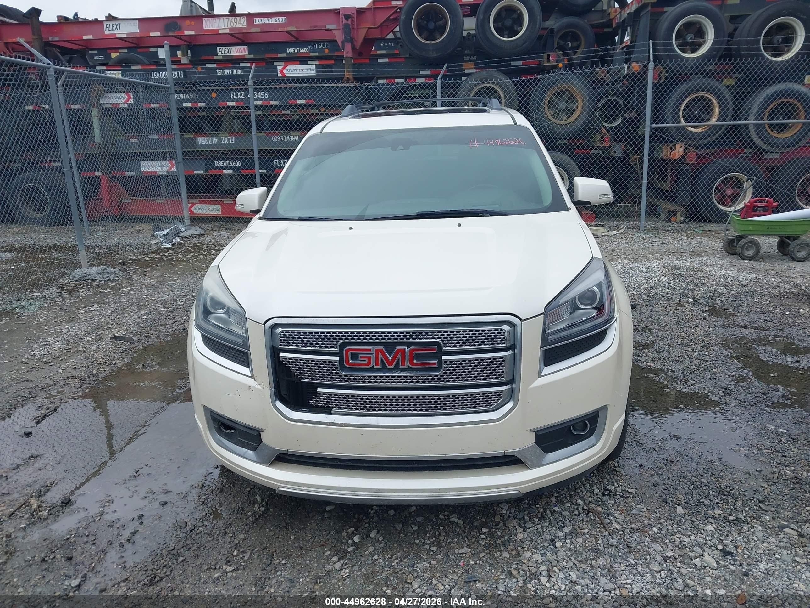 2014 Gmc Acadia Denali White vin: 1GKKRTKD3EJ247695