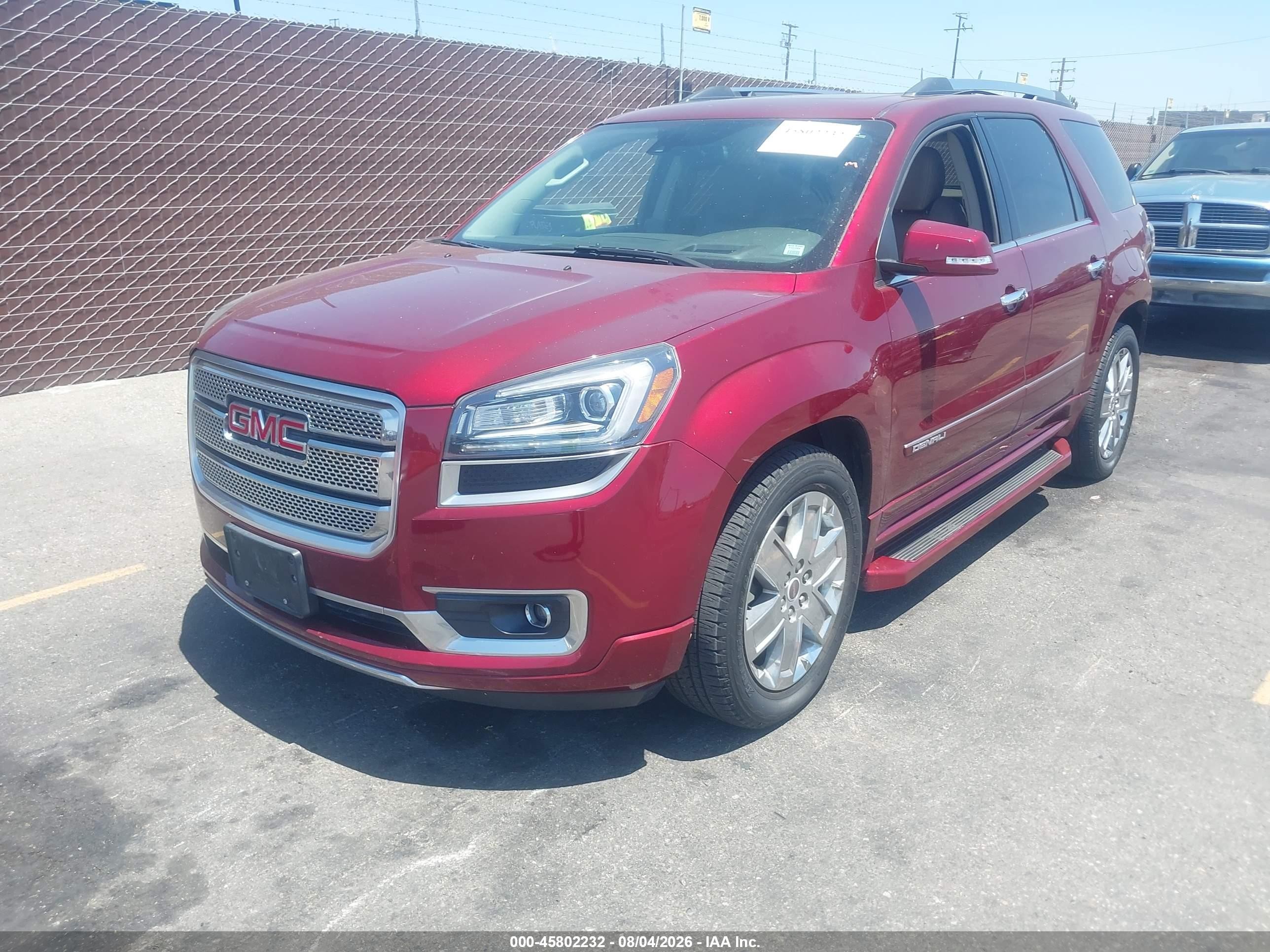 2015 Gmc Acadia Denali Maroon vin: 1GKKRTKD3FJ170537